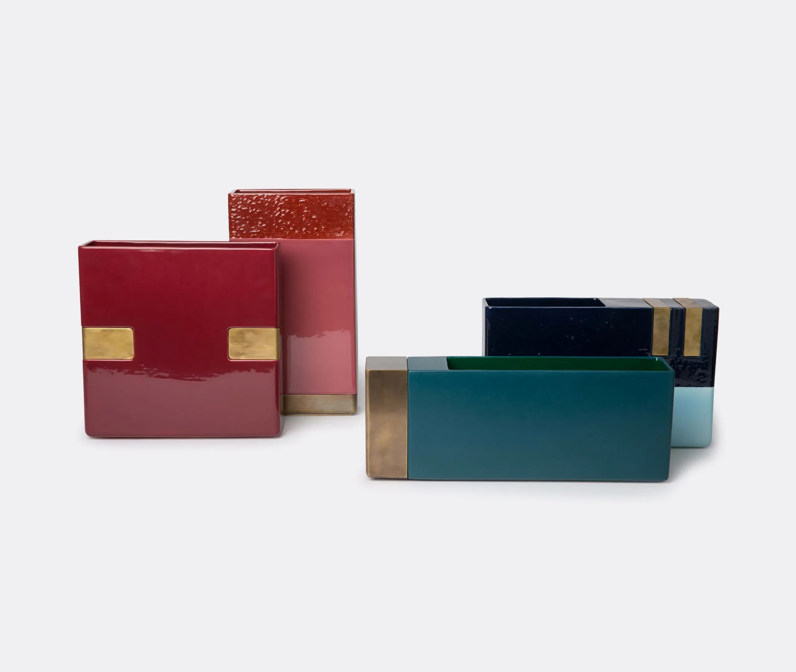 Dimore 1 Oblong Vase - Multicolour, Ceramic