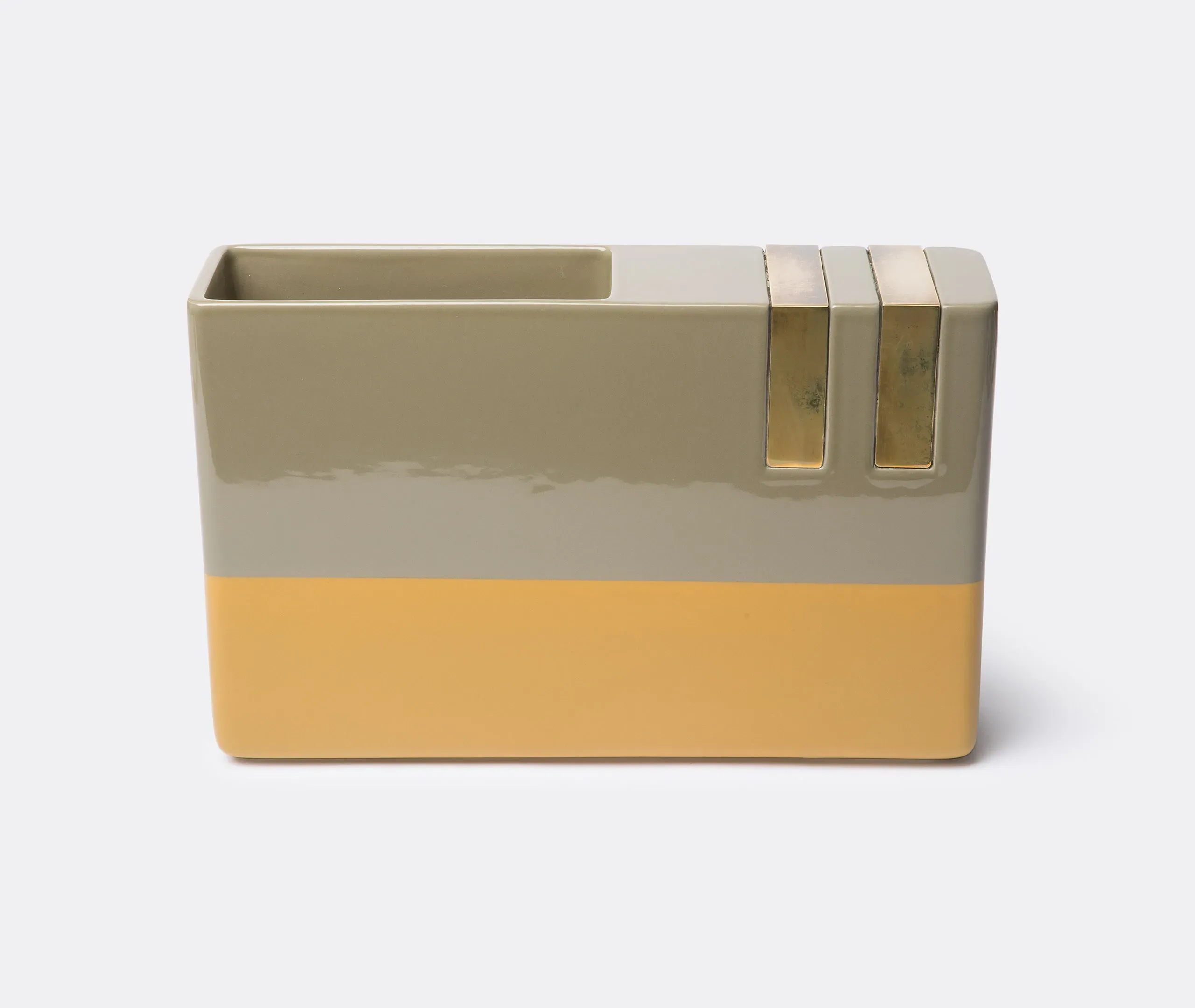 Dimore 7 Oblong Vase - Multicolour, Ceramic