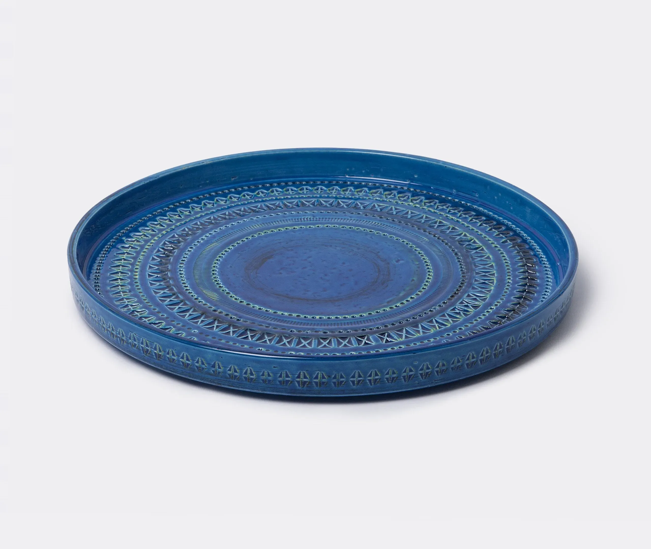 Round Centrepiece Bowl - Blue, Earthenware image