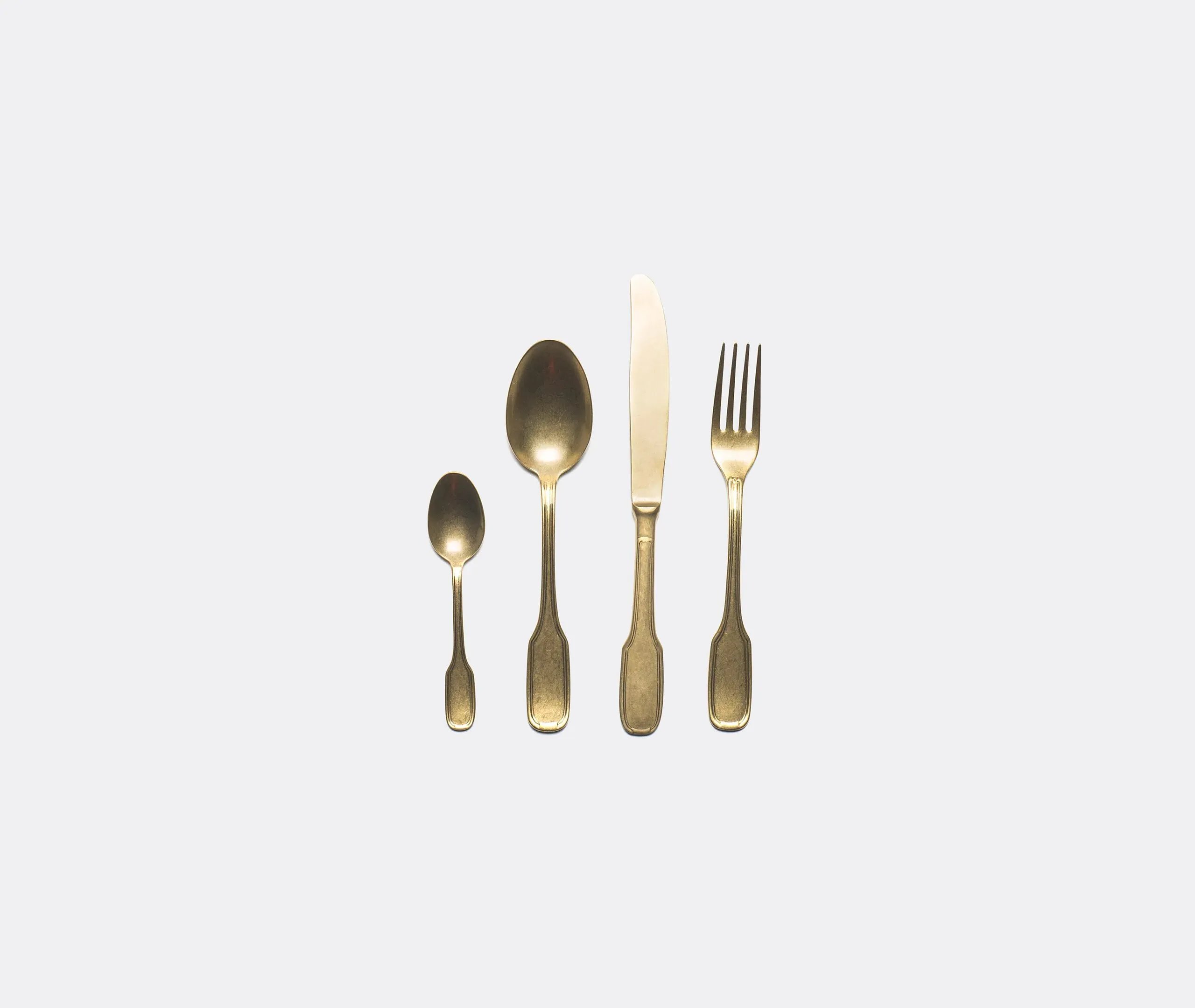 24-Piece Cutlery Set - Gold, Stainless Steel