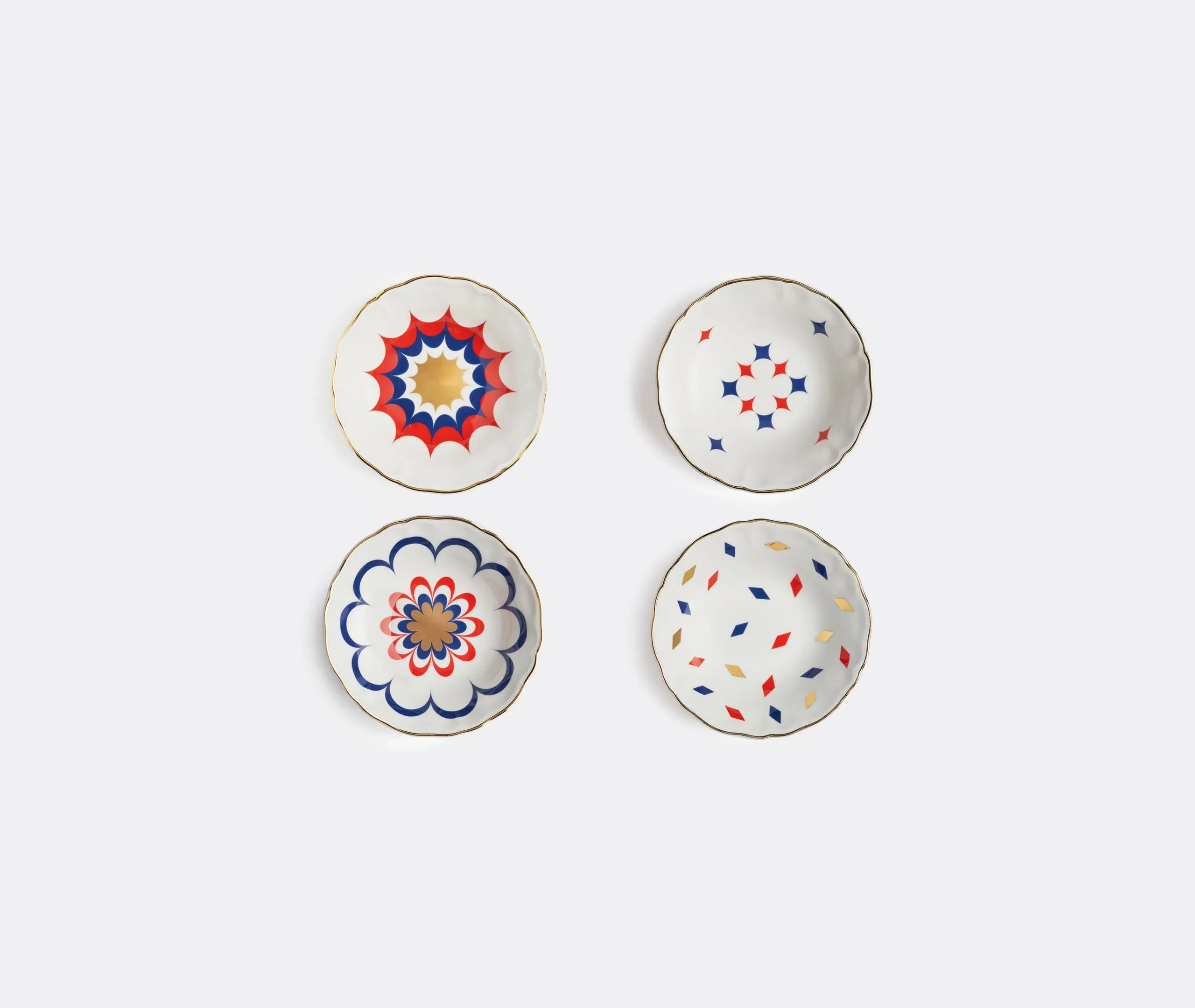 4-Piece Bowl Set with Graphics - Multicolor image