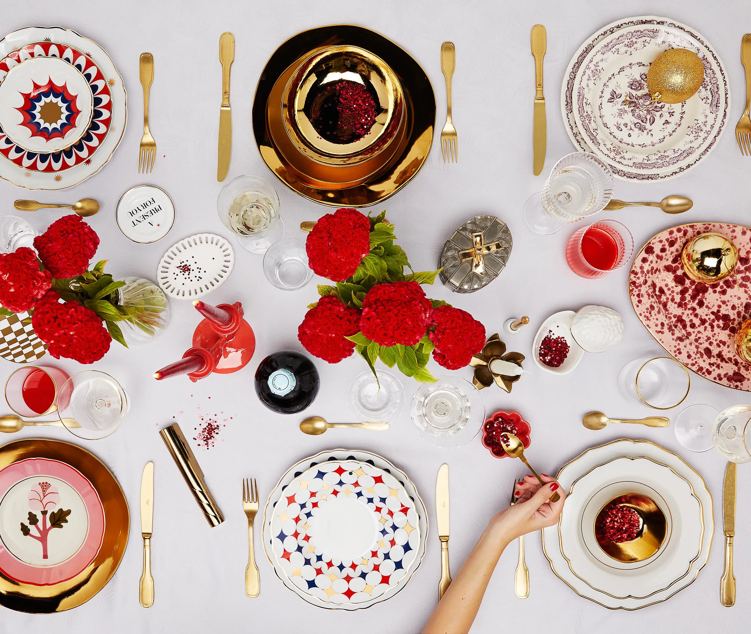 4-Piece Deep Plate Set - Multicolor, Porcelain