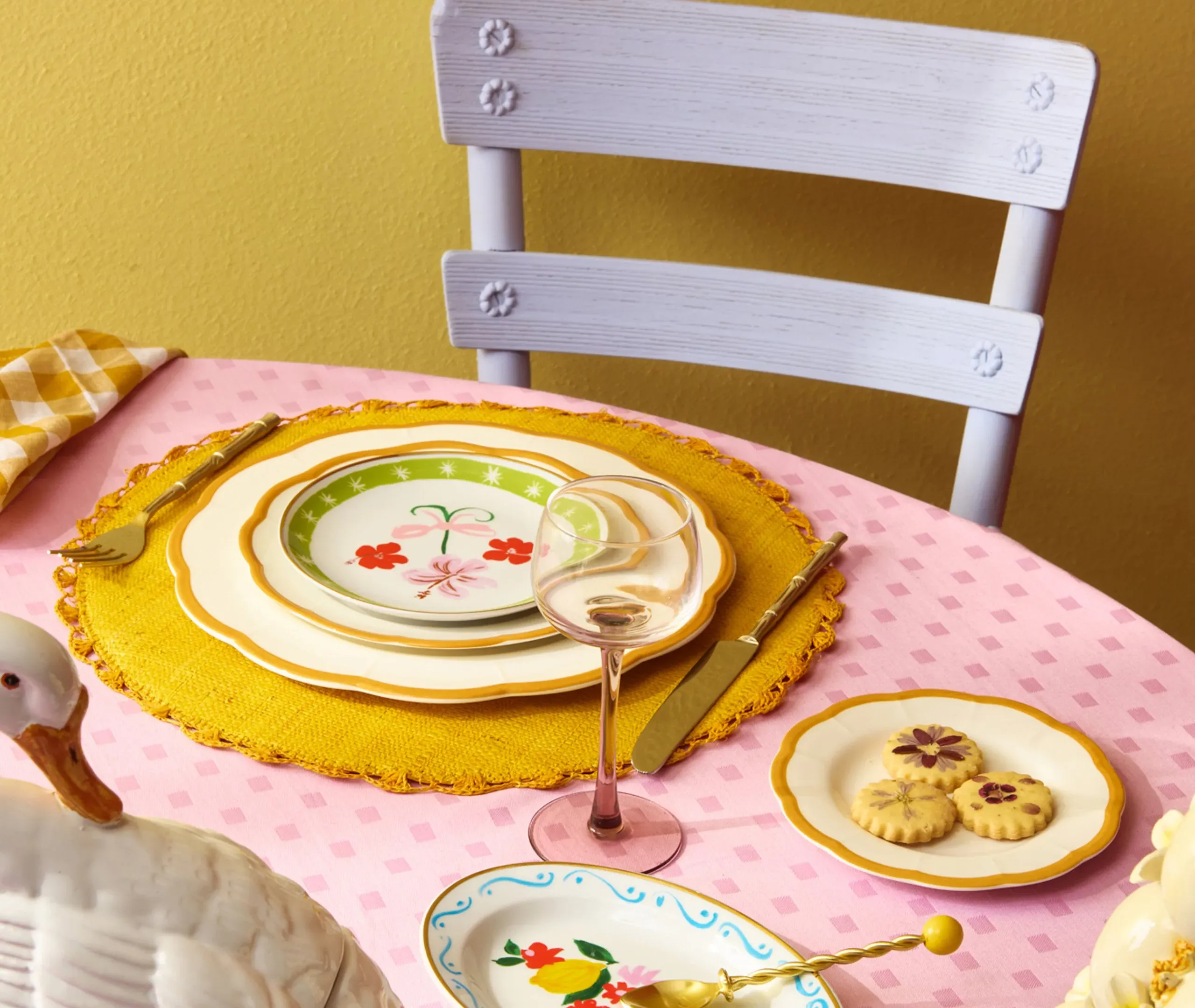 4-Piece Side Plate Set - Multicolor, Porcelain