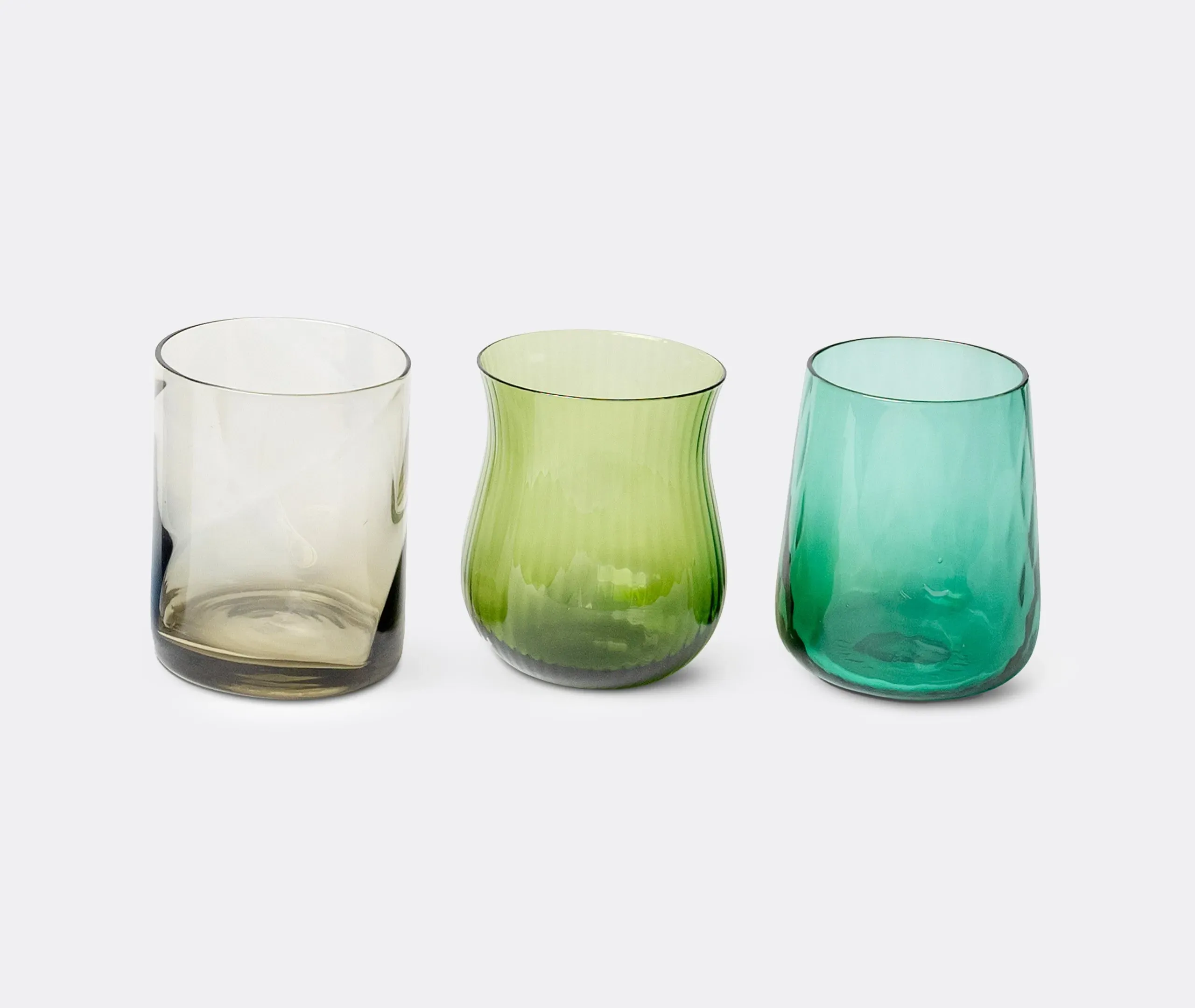 6-Piece Tumbler Set Hand-Blown - Blue, Glass