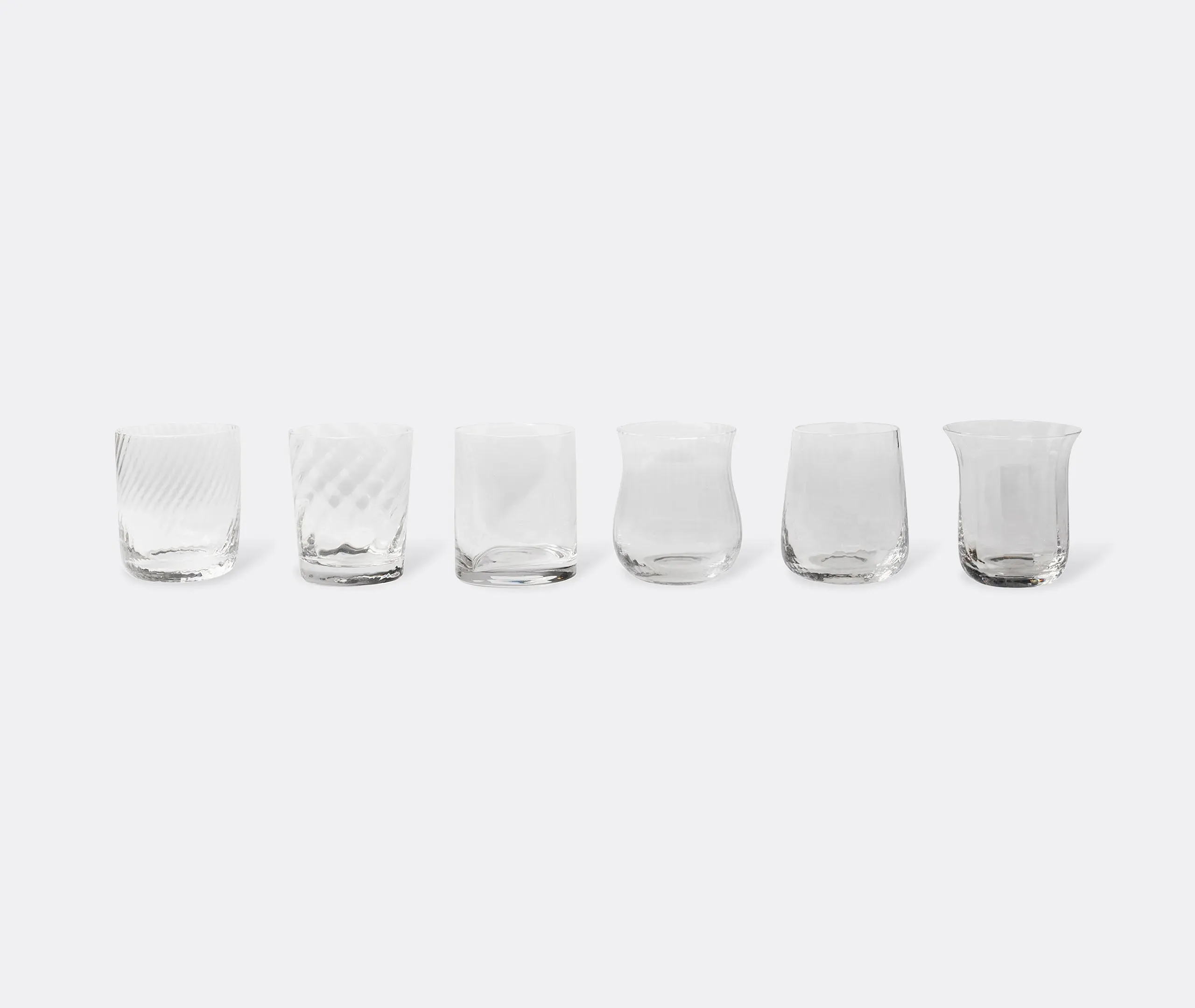 6-Piece Tumbler Set Hand-Blown - Clear, Glass image