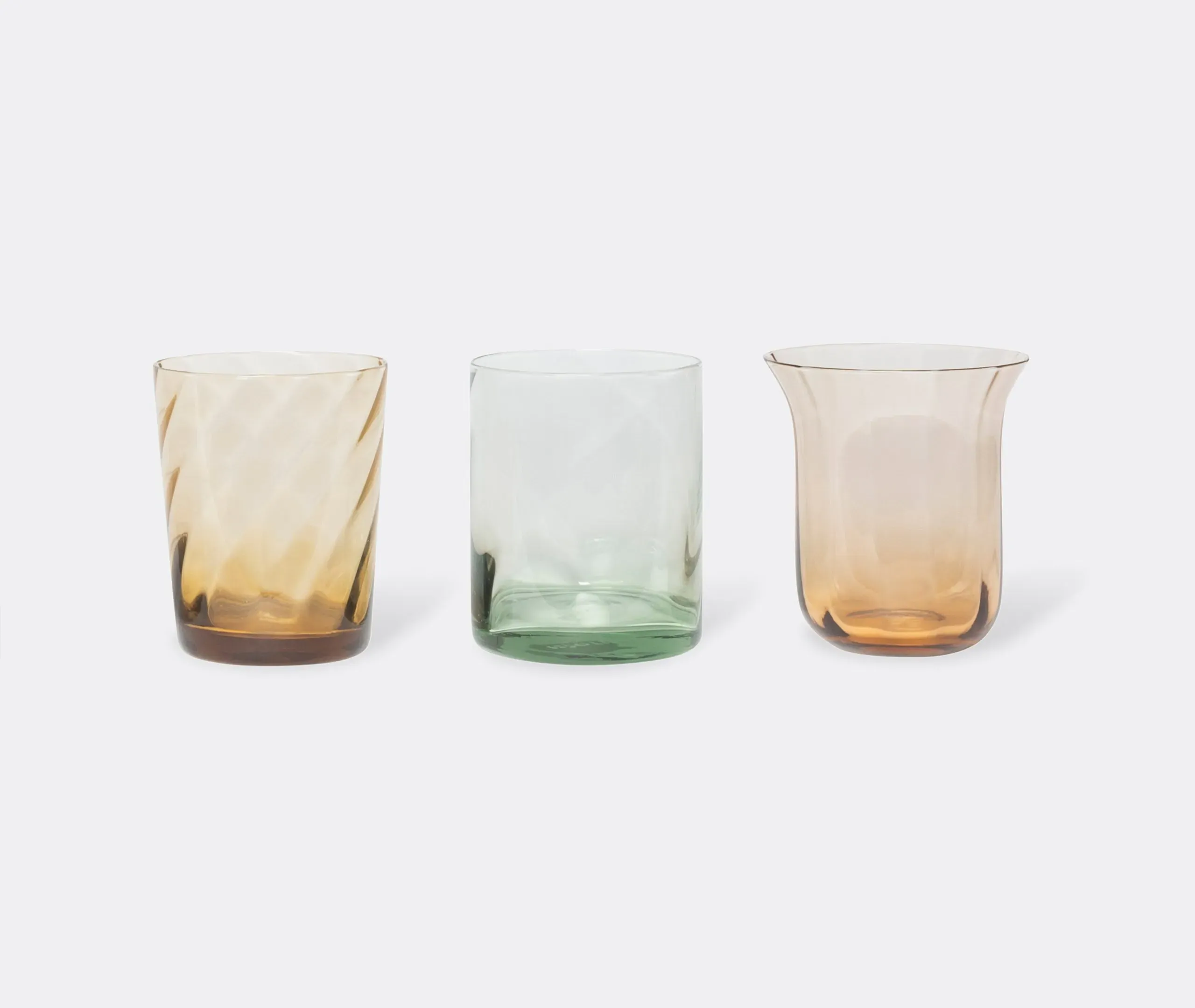 6-Piece Tumbler Set Hand-Blown - Pink, Glass