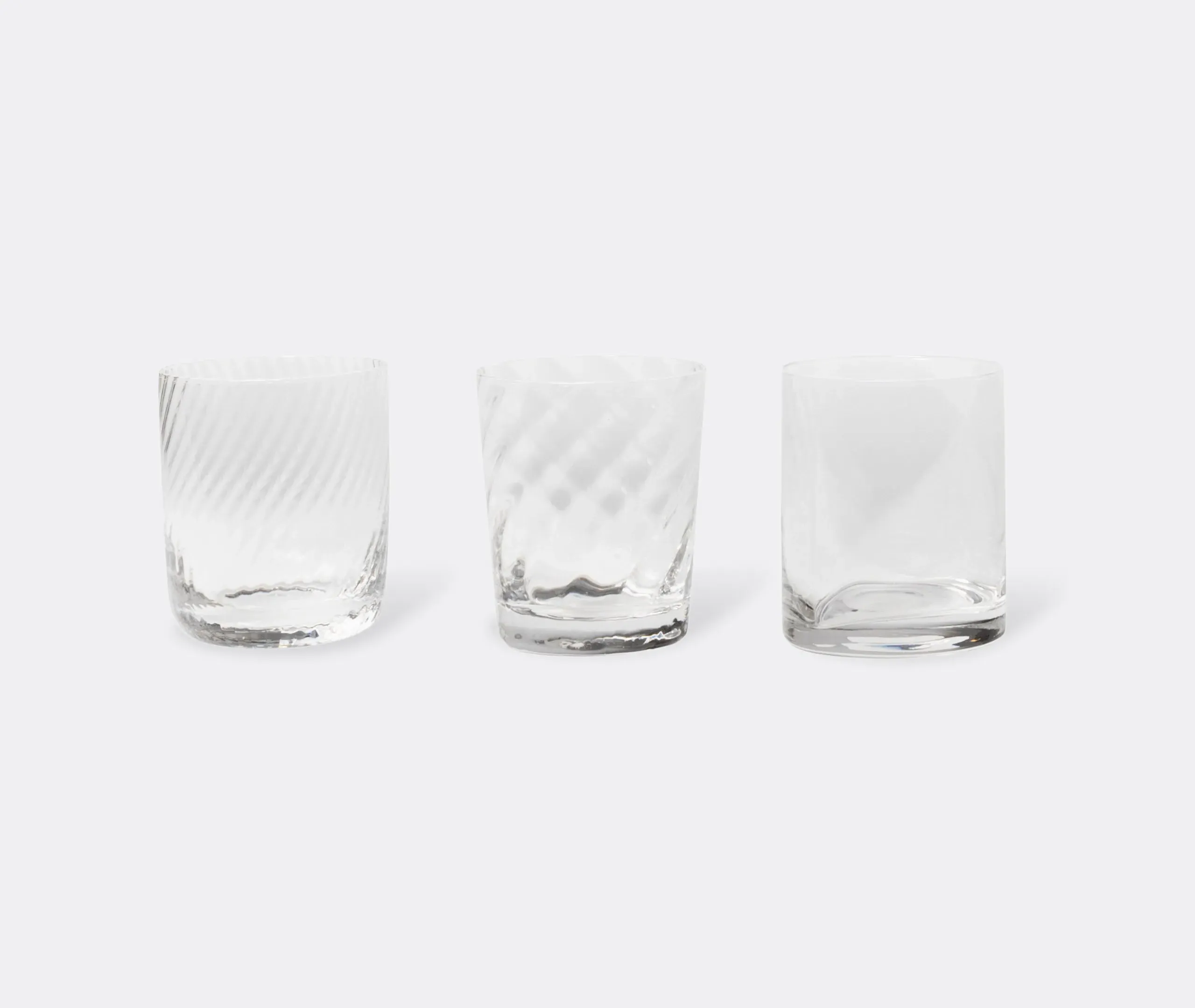 Assorted Tumblers Set of Six - Clear, Glass