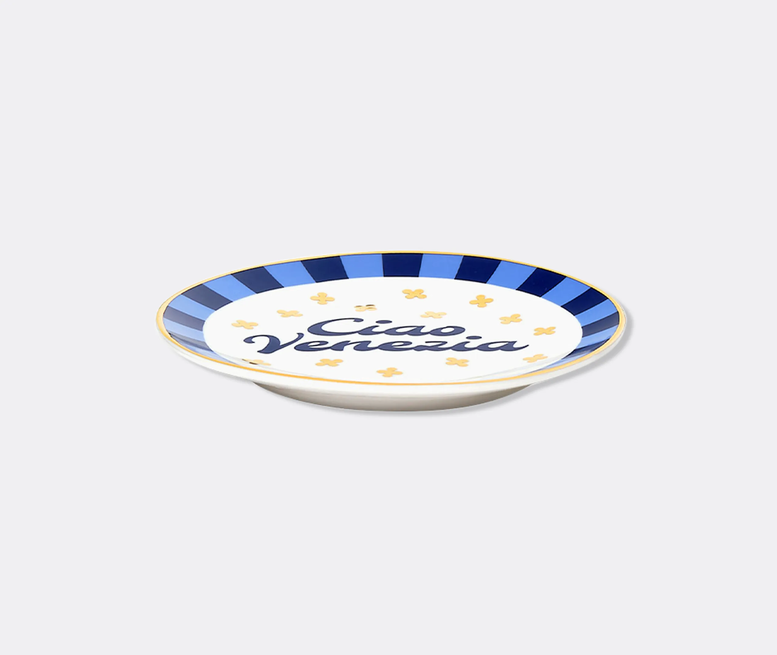 Ciao Venezia Fine Porcelain Plate - Blue, Gold alternate view