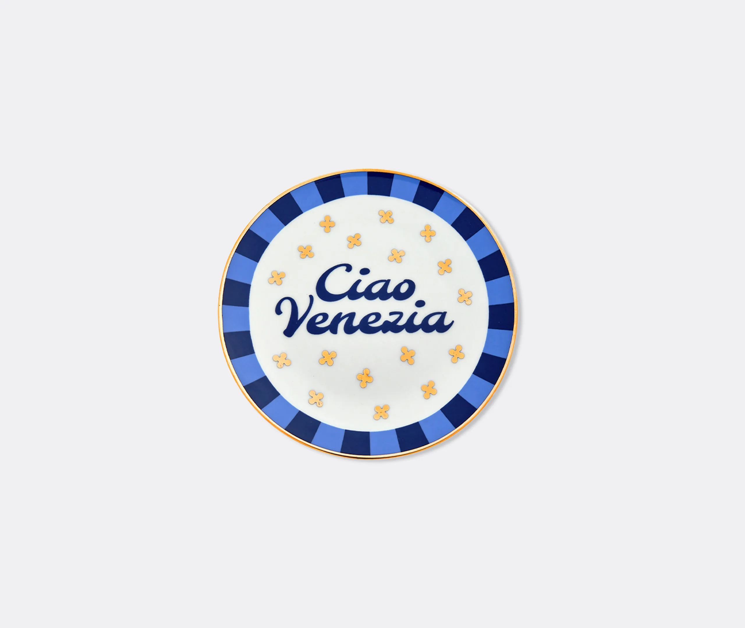 Ciao Venezia Fine Porcelain Plate - Blue, Gold product