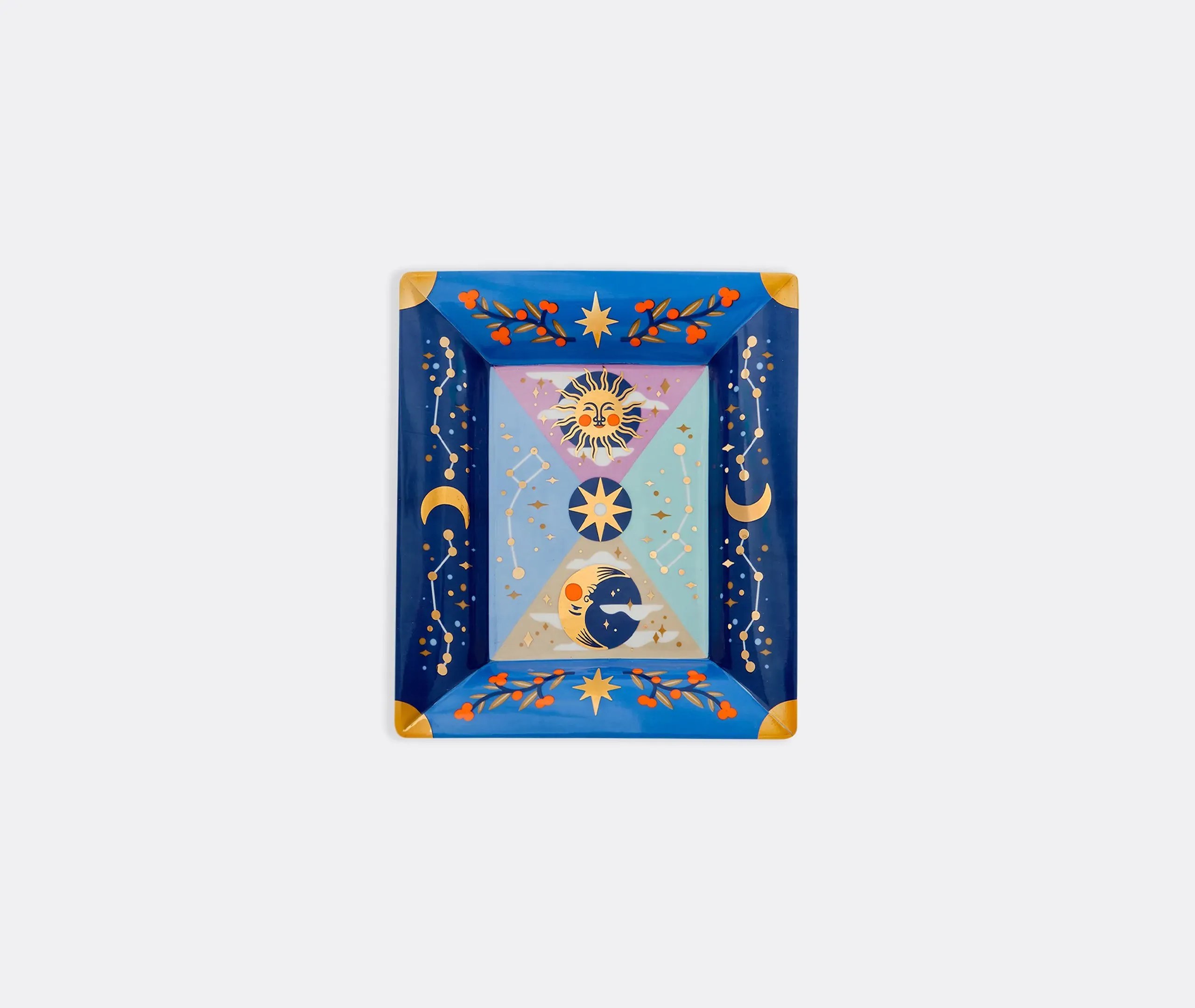 Decorative Tray with Celestial Design - Multicolor image