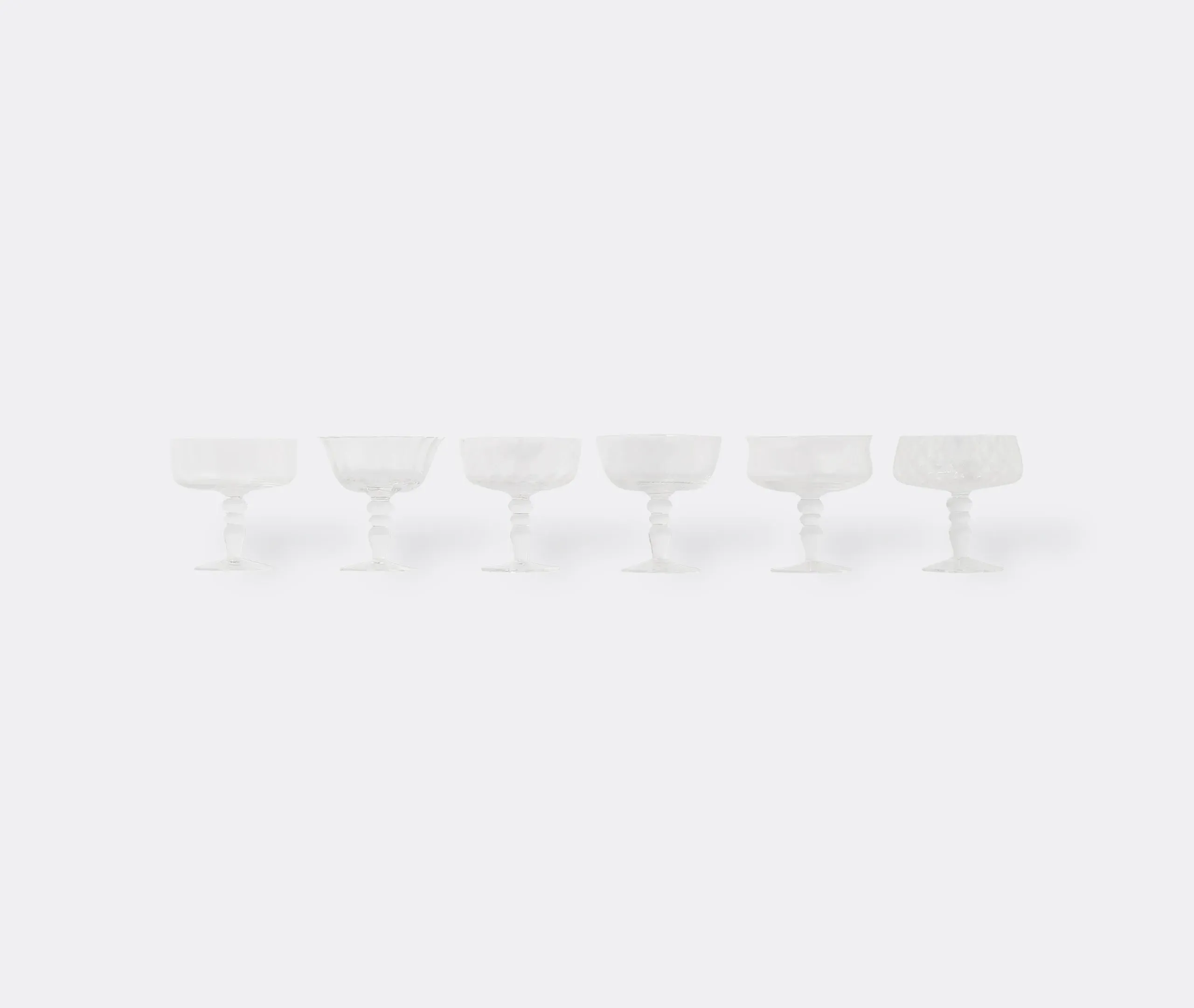 Diseguale Goblets Set of Six - Clear, Blown Glass product