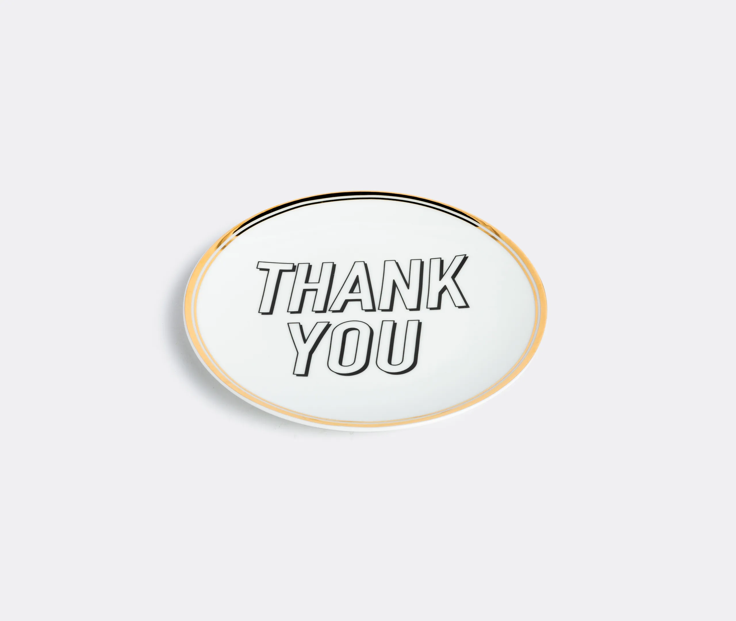 La Tavola Scomposta 'Thank You' Plate - White, Porcelain alternate view