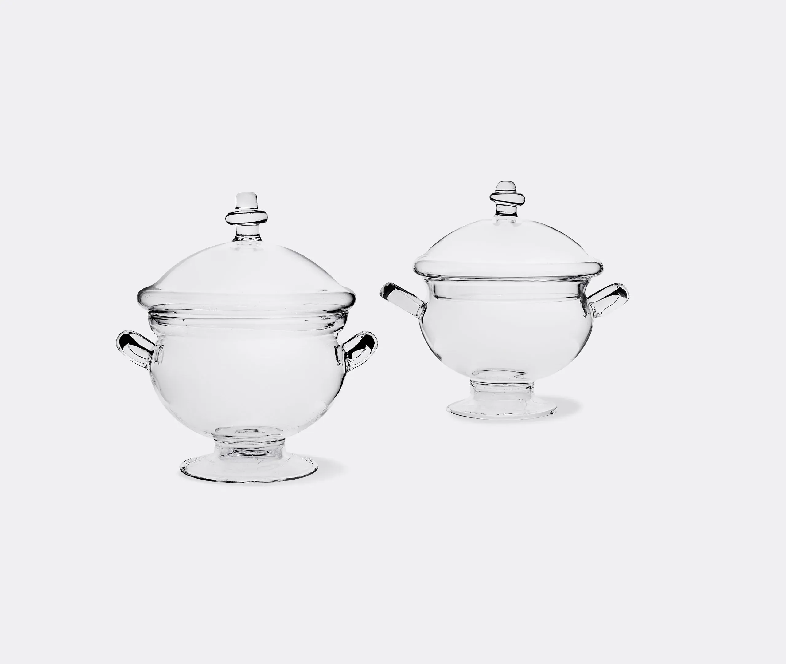 Large Potiche Vase - Clear, Borosilicate Glass