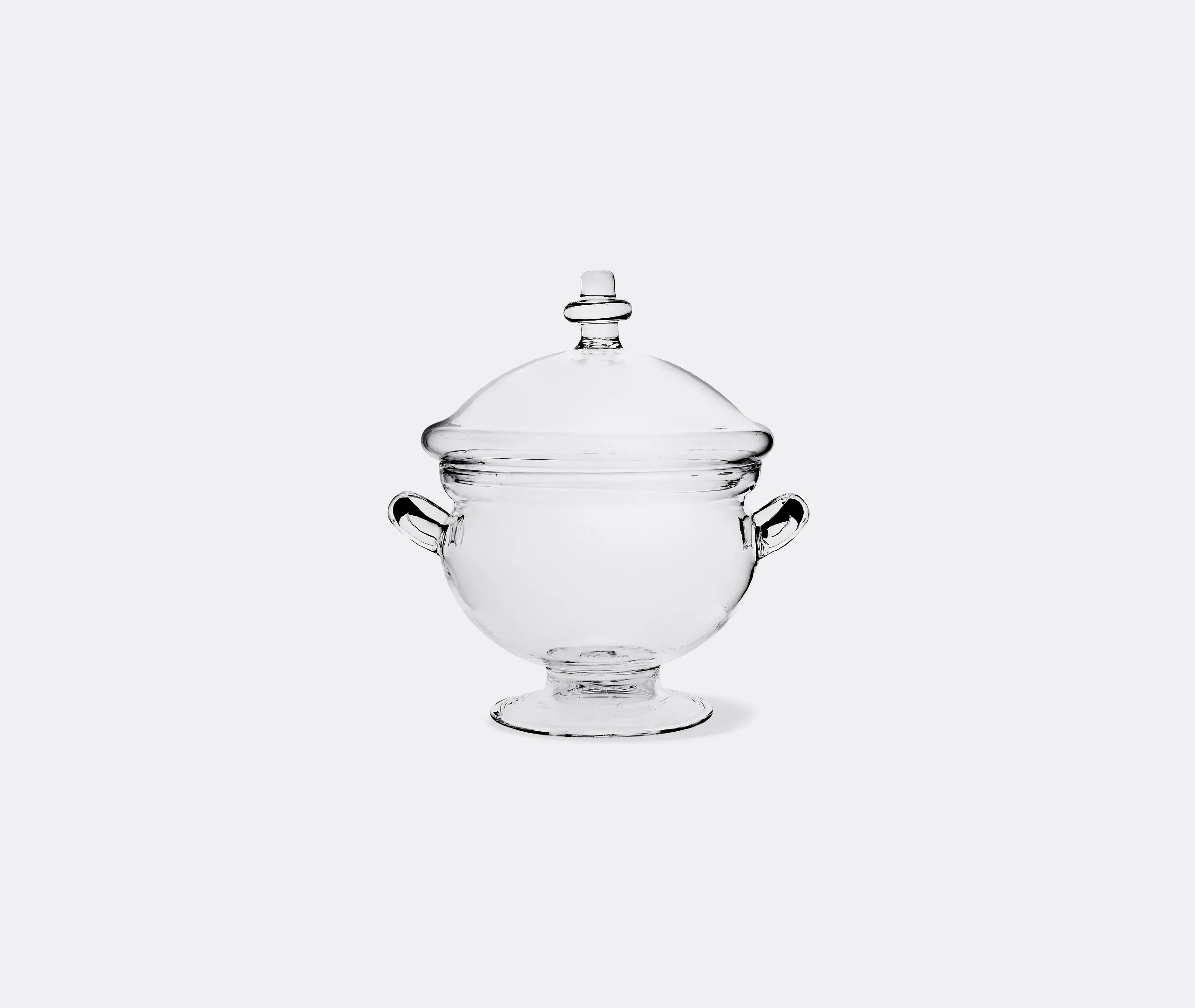 Large Potiche Vase - Clear, Borosilicate Glass