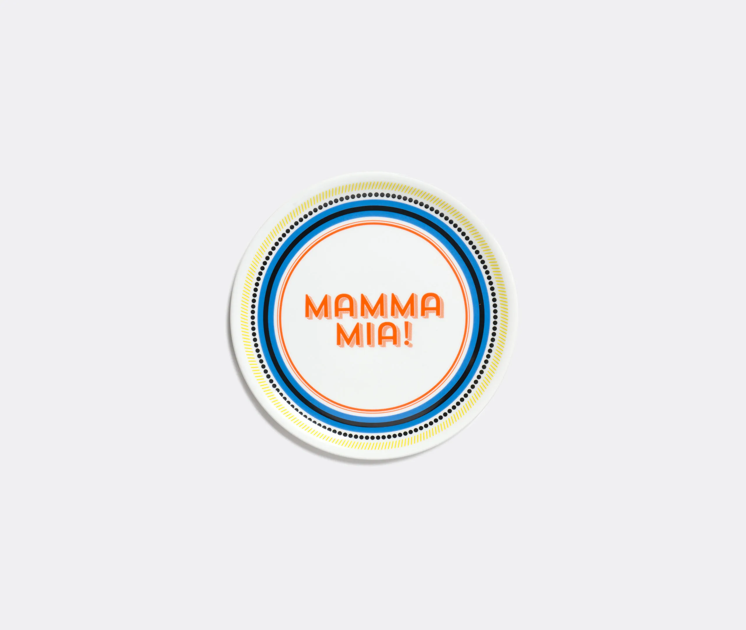 Mamma Mia Pizza Plate Set of Six - Multicolor, Porcelain product