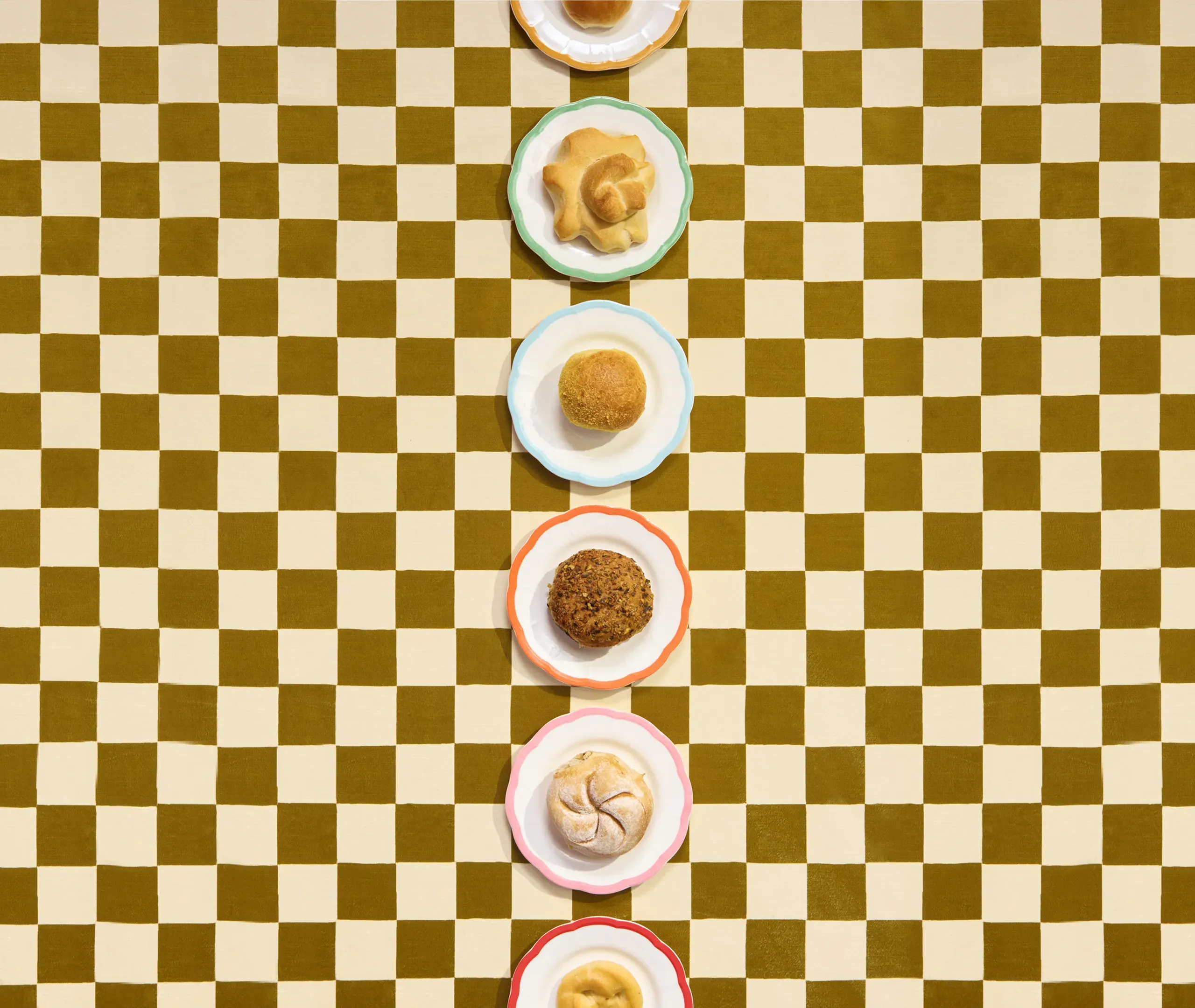 Petalo Bread Plate Set of Six - Multicolor