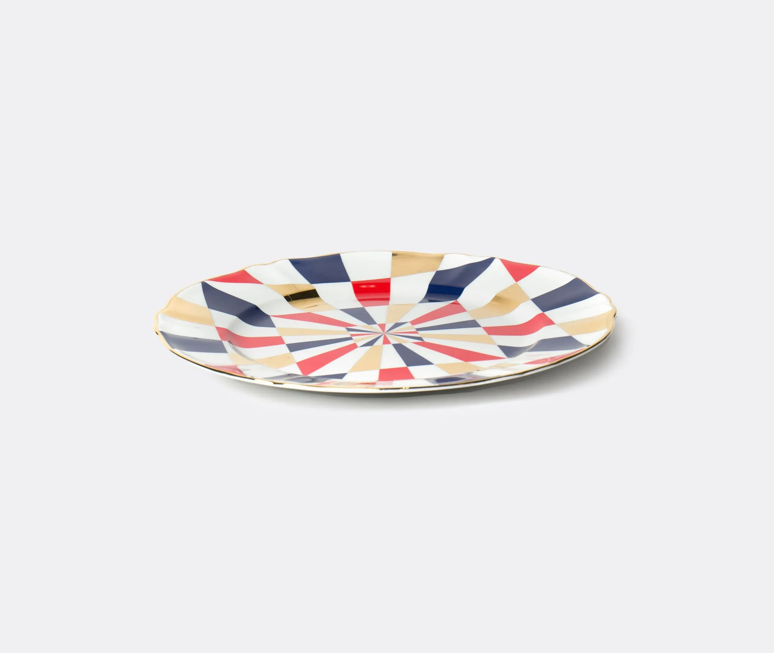 Round Platter Set of 2 - Multicolor, Porcelain