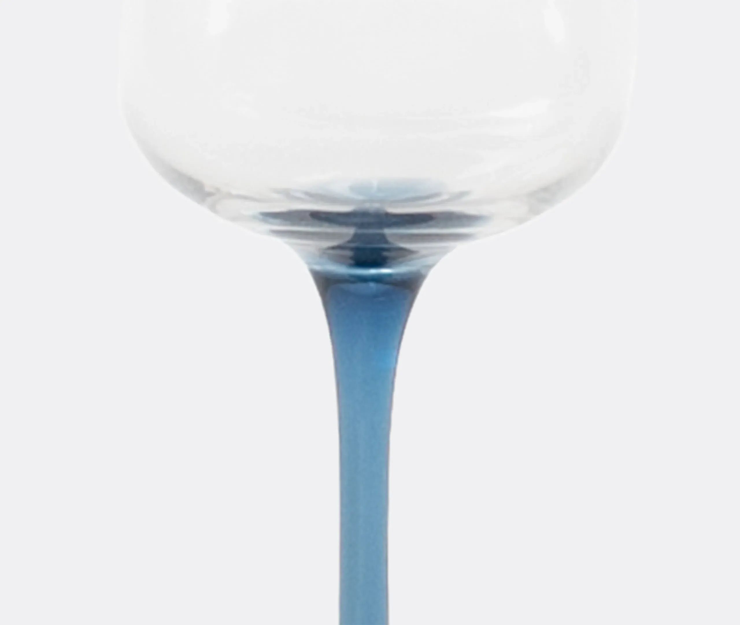 Set of 4 Goblets Hand-Blown - Navy Blue, Glass