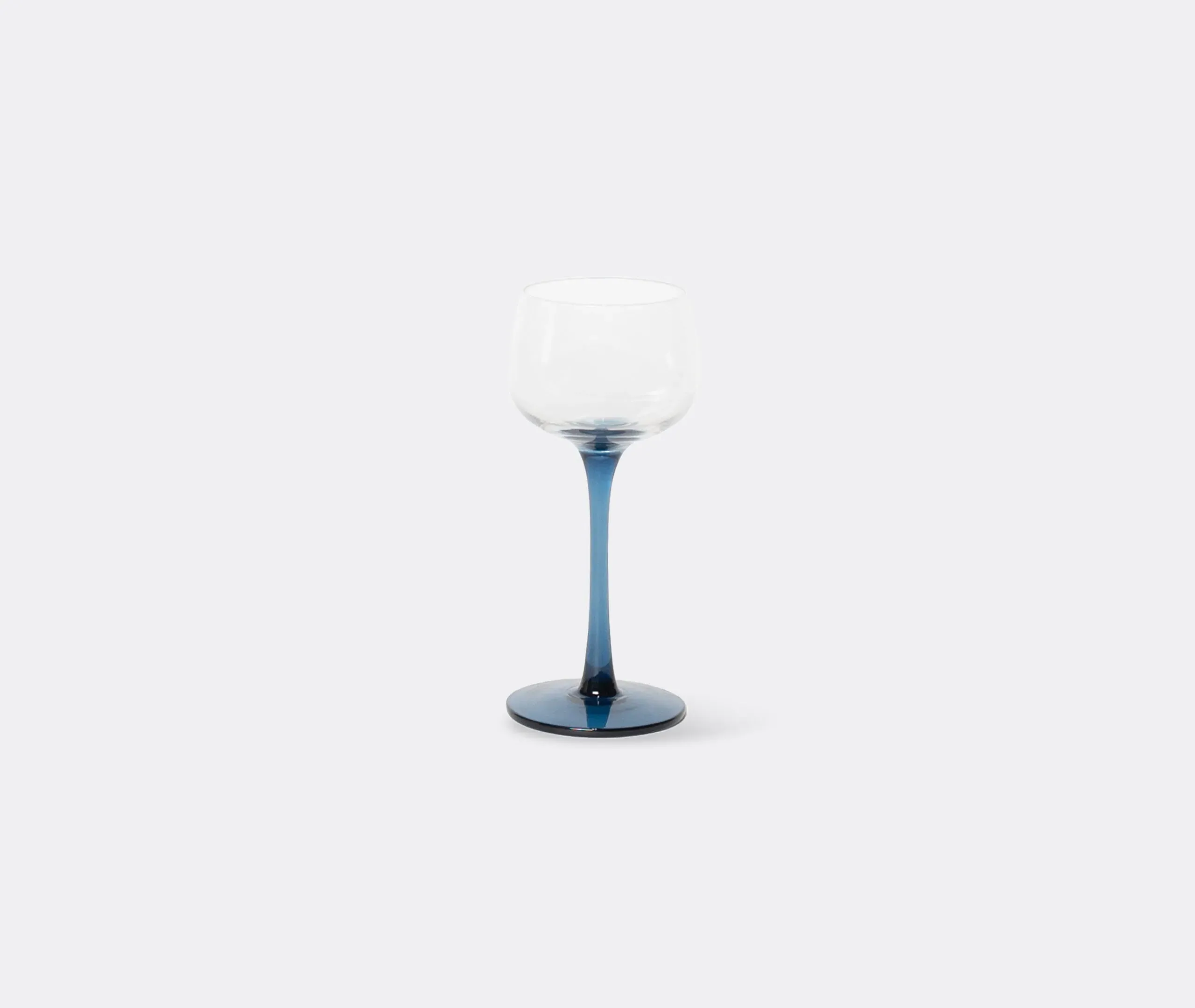 Set of 4 Goblets Hand-Blown - Navy Blue, Glass
