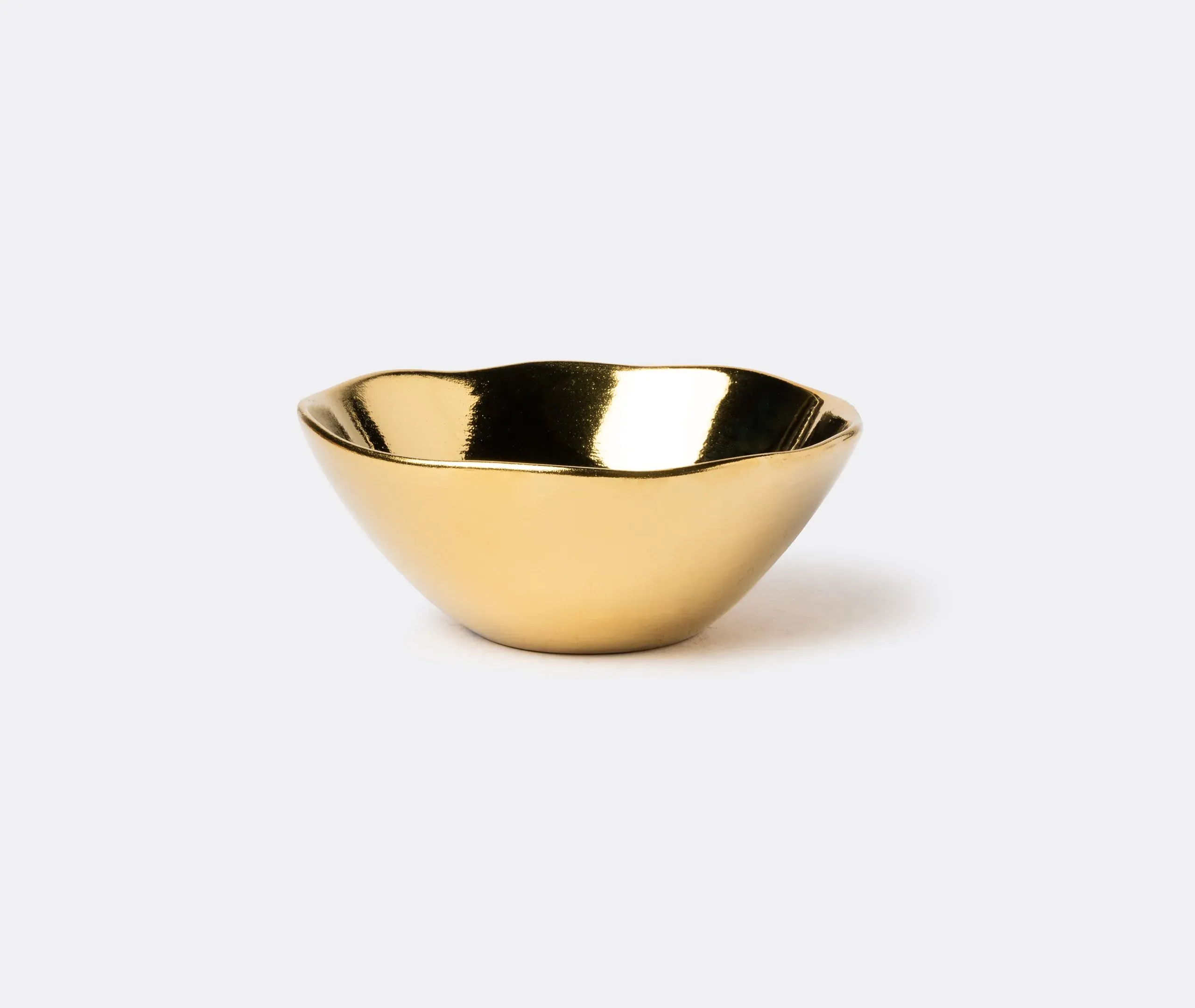 Small Bowl with Irregular Edge - Gold, Ceramic image
