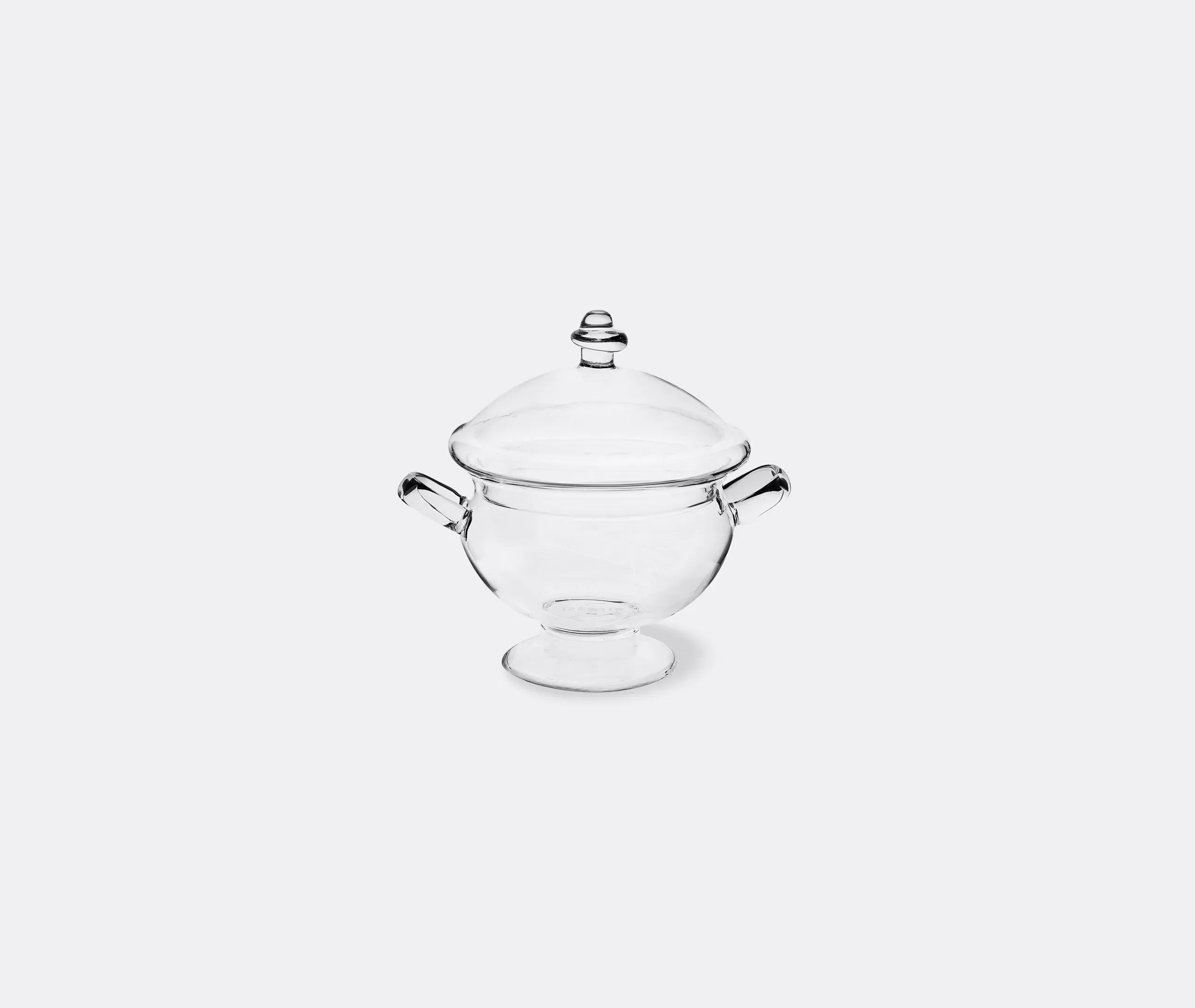 Small Potiche Vase - Clear, Borosilicate Glass
