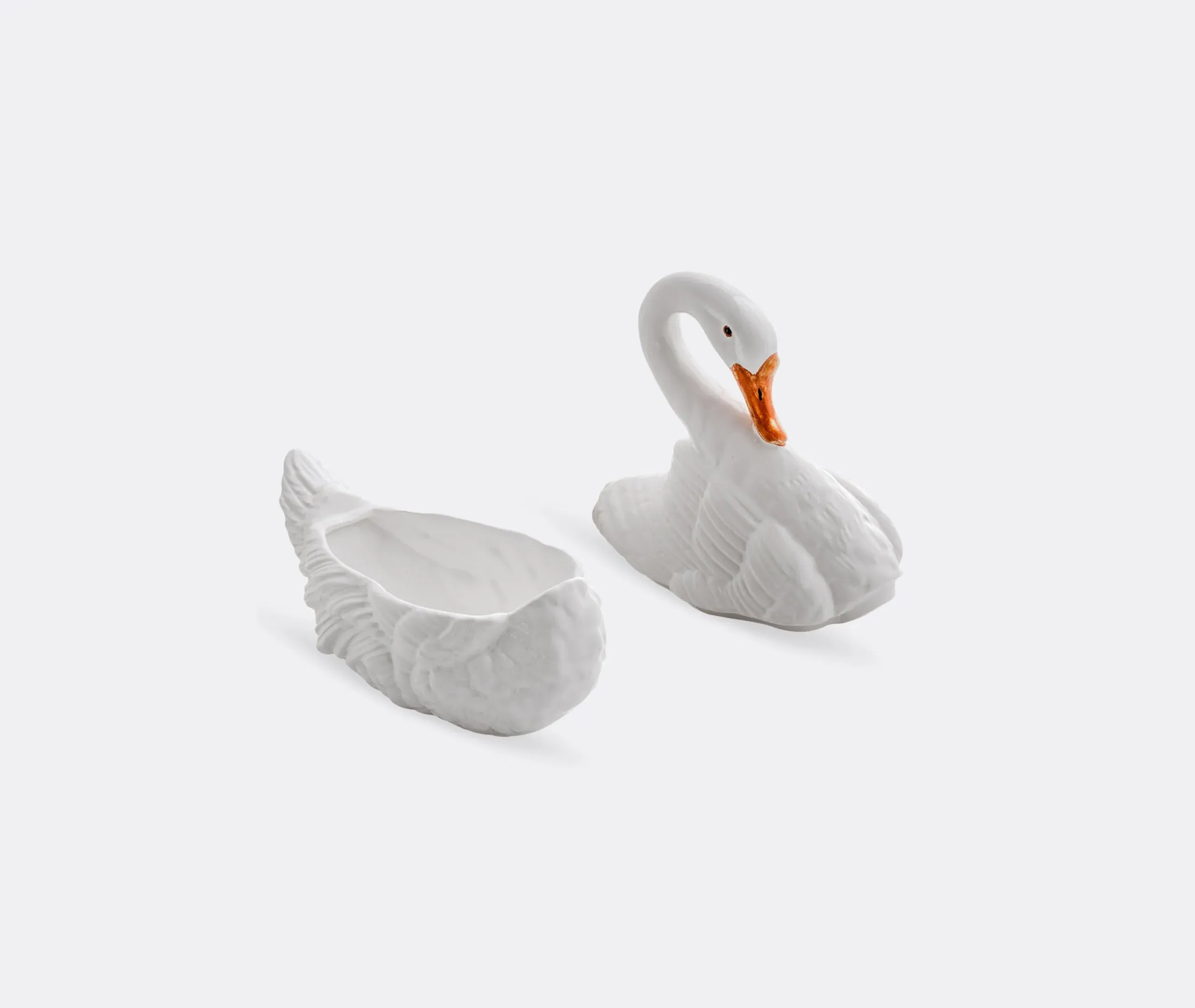Swan Tureen with Lid - White, Ceramic