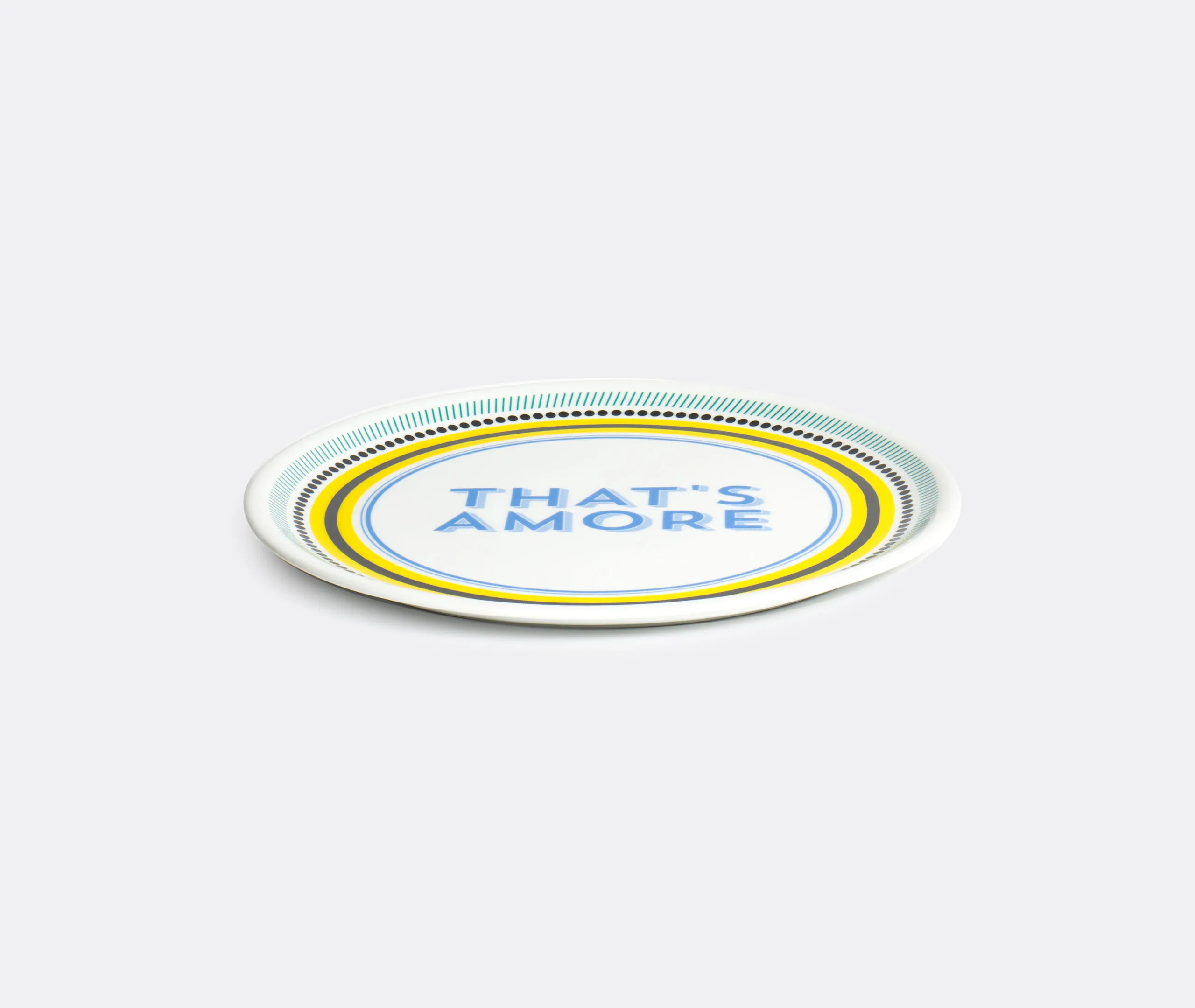 That's Amore Pizza Plate Set of Six - Multicolor, Porcelain alternate view