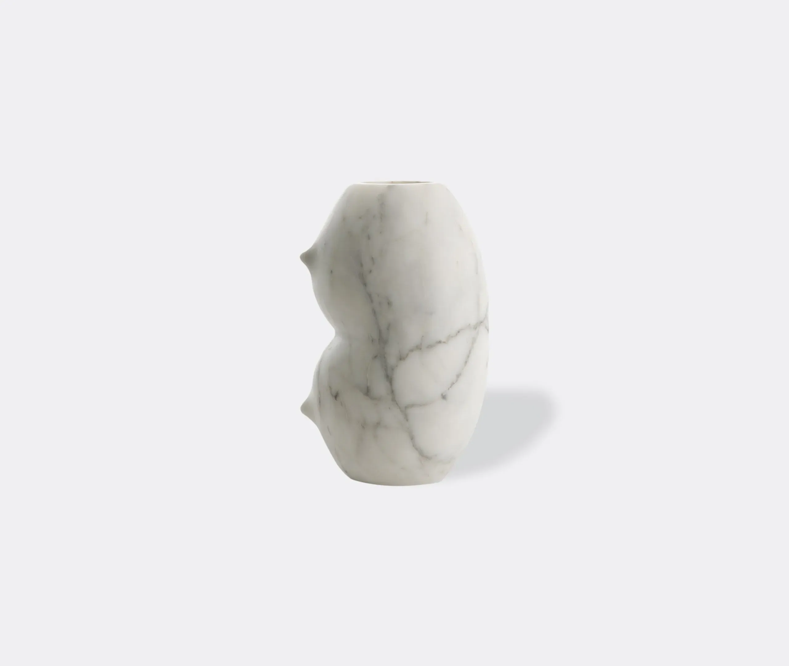 Clelia Vase - White, Carrara Marble