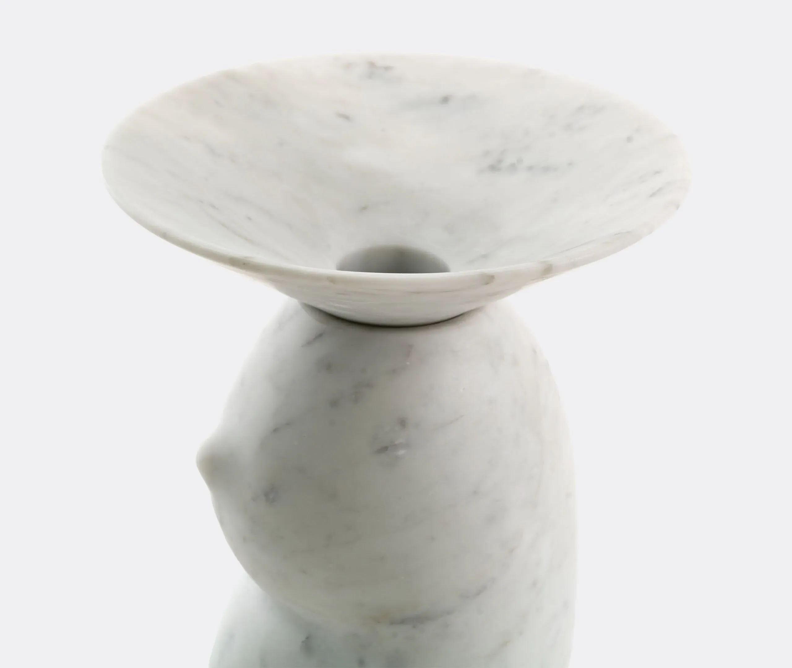 Clelia Vase - White, Carrara Marble