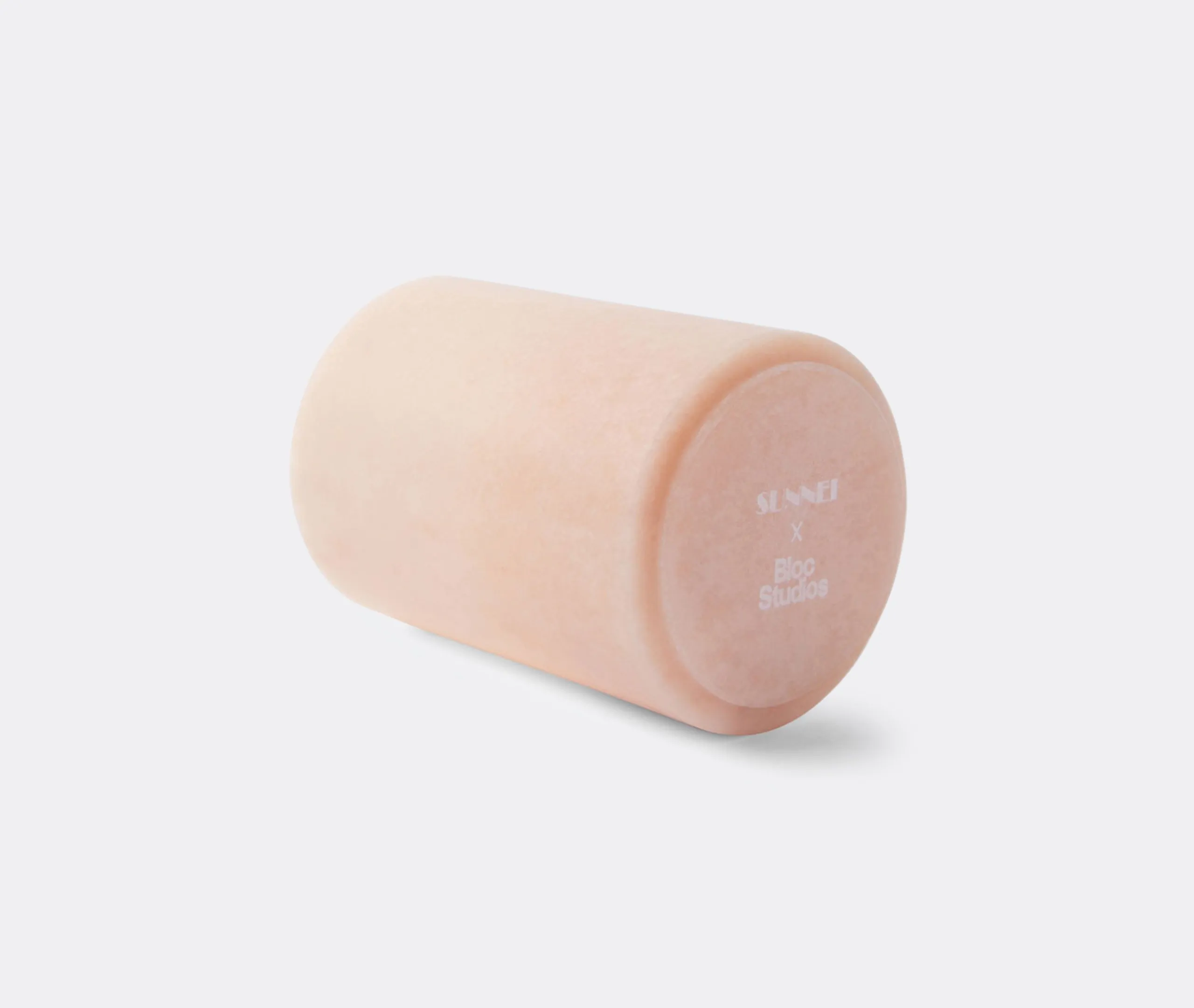 Cylindrical Water Glass - Pink, Marble