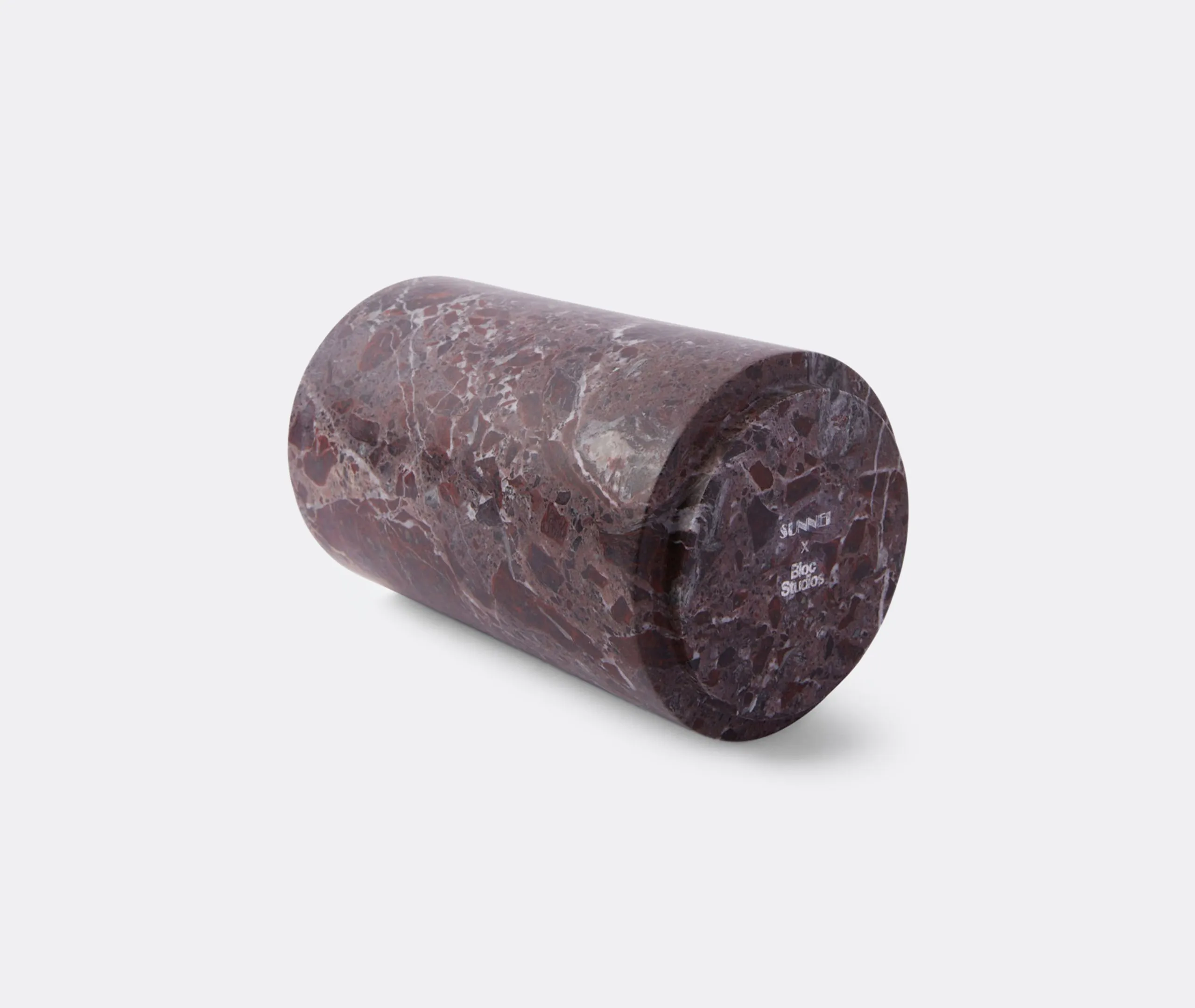 Cylindrical Wine Carafe - Red, Marble