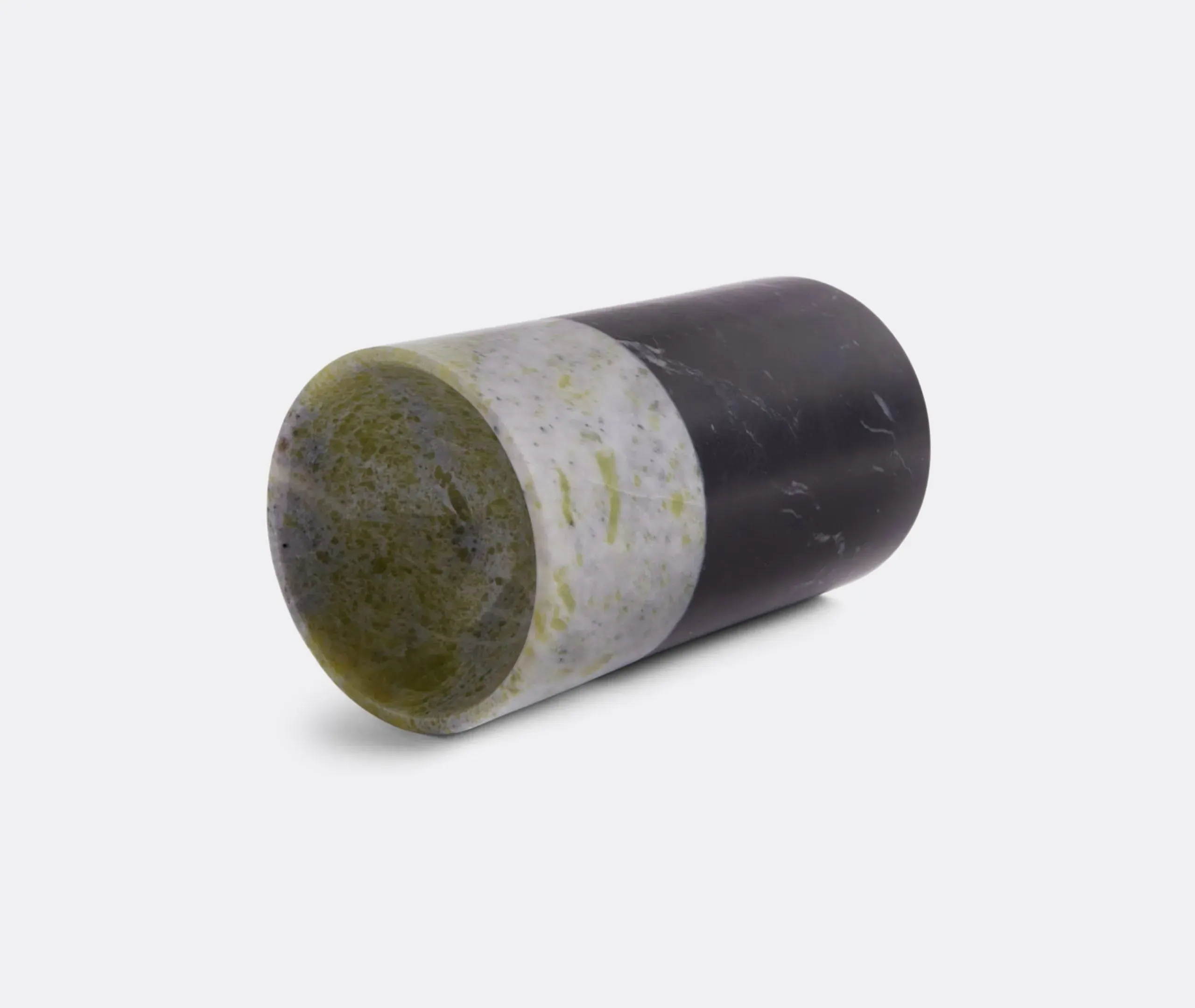 Cylindrical Wine Glass - Black, Marble