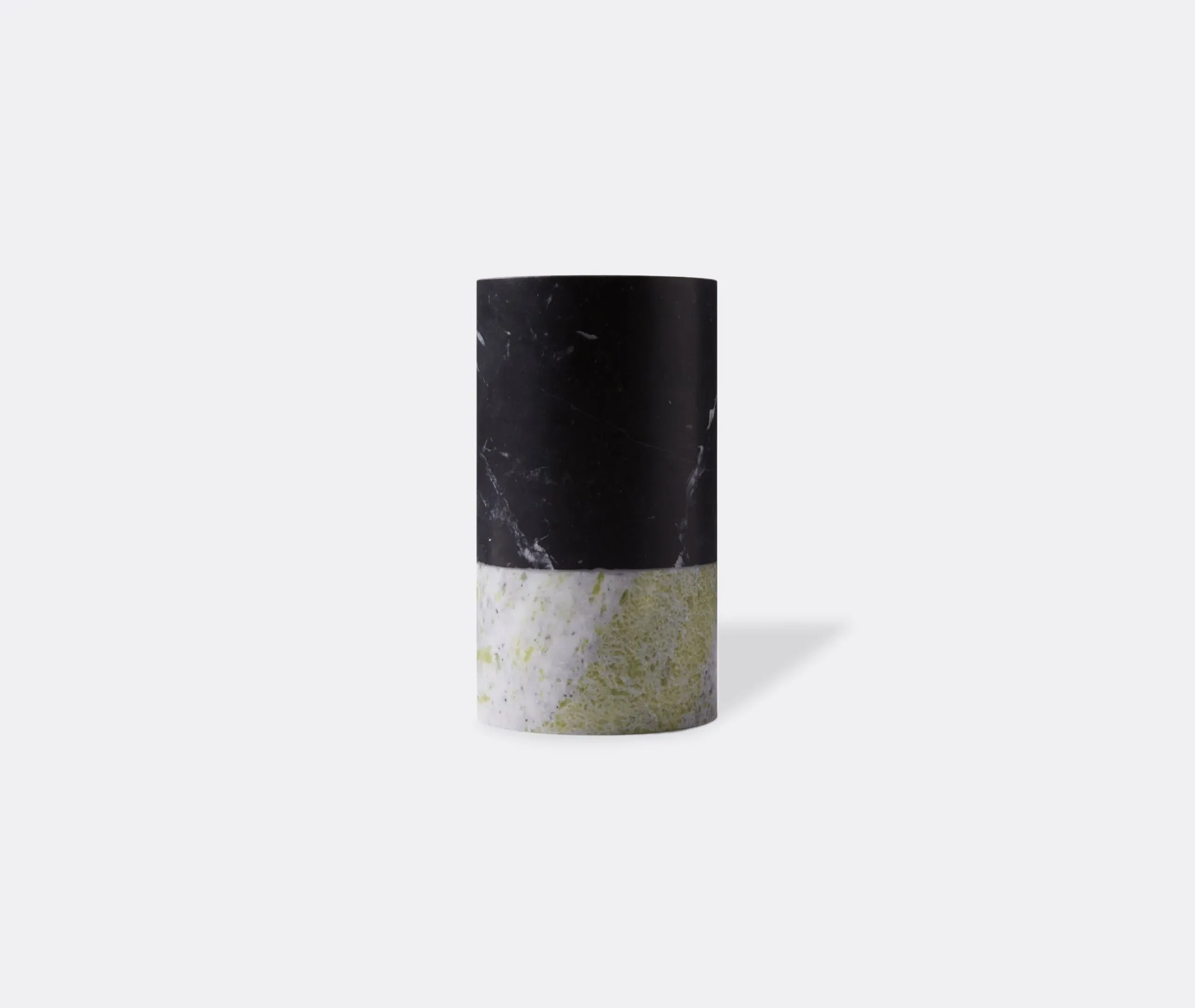 Cylindrical Wine Glass - Black, Marble image