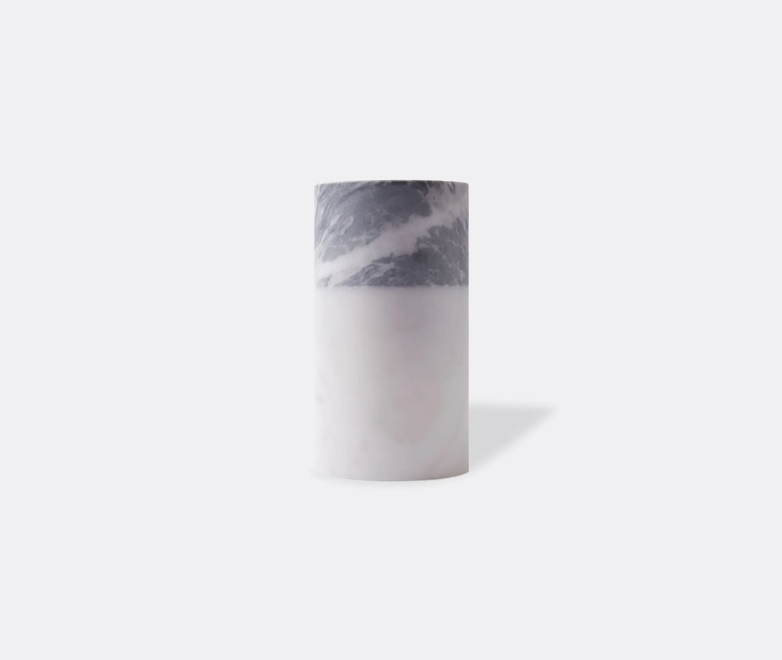 Cylindrical Wine Glass - White, Marble