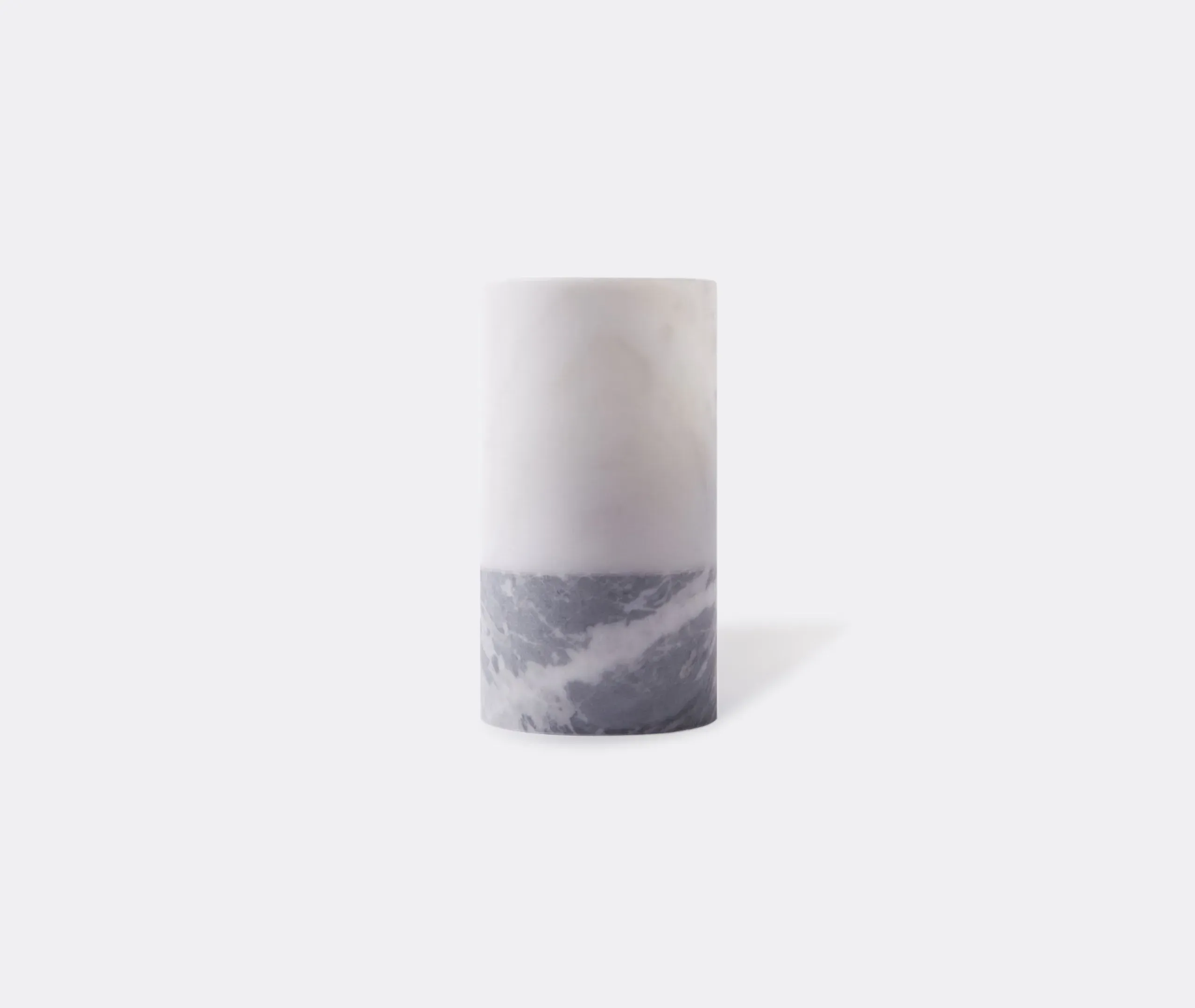 Cylindrical Wine Glass - White, Marble