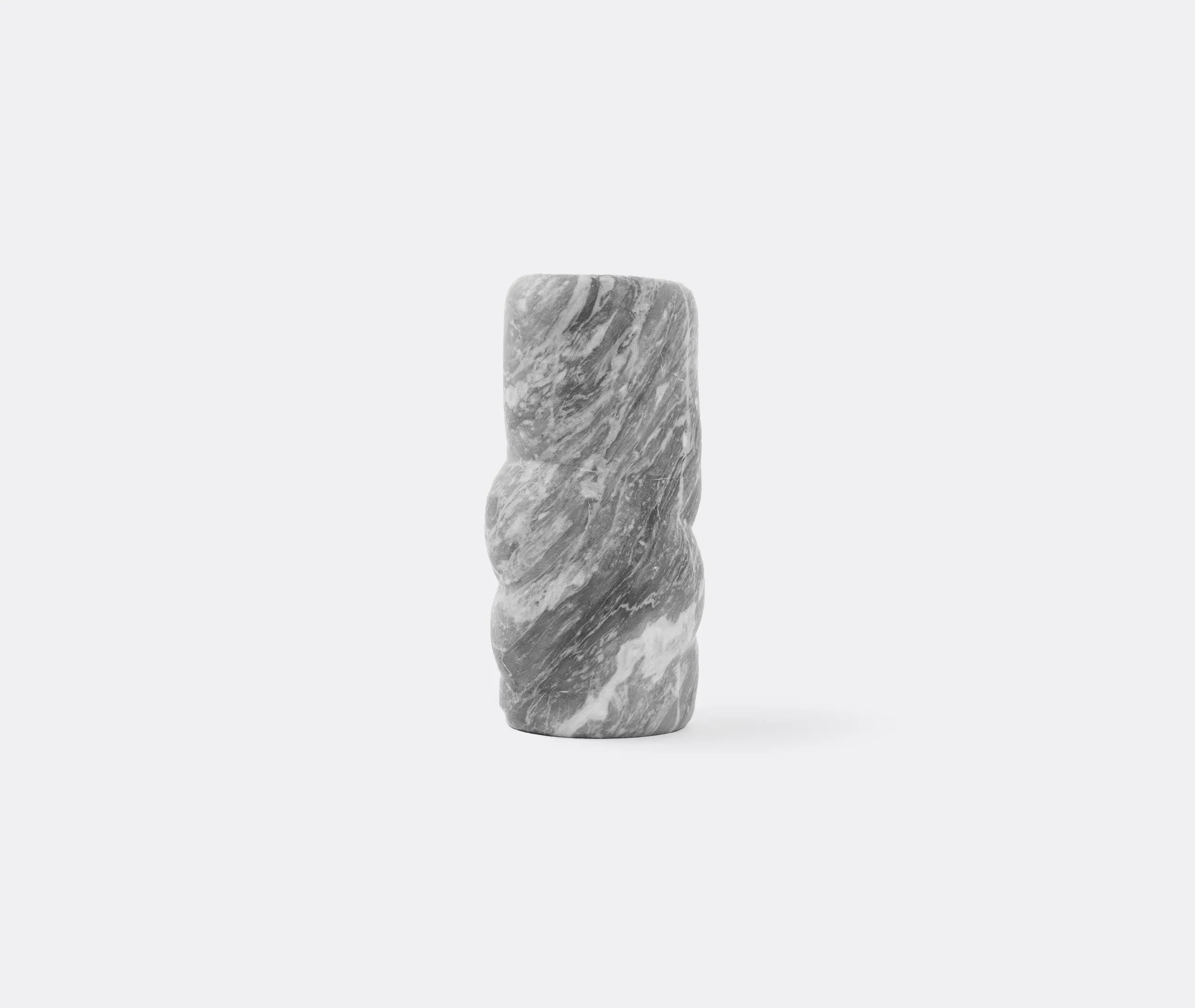 Decorative Vase Undulating Form - Grey, Marble image