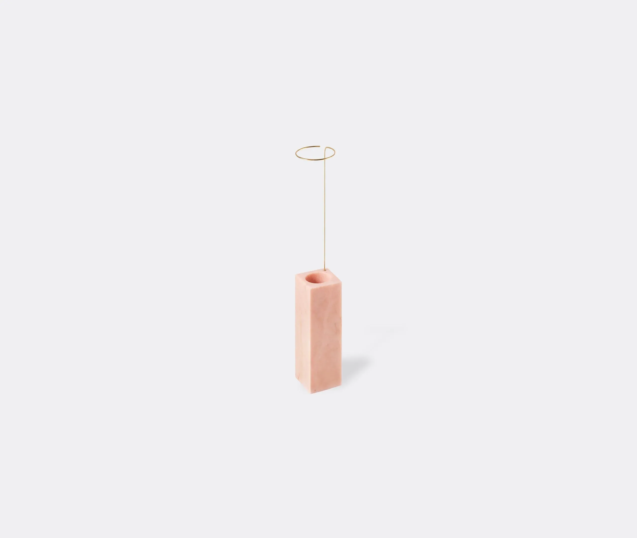Posture Vase with Wire Structure - Pink, Marble image