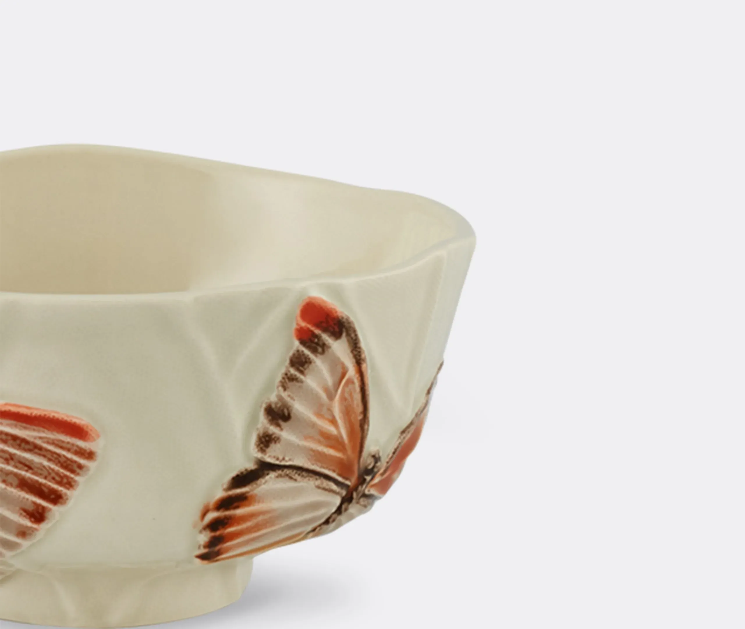 2-Piece Bowl Set with Butterflies - Pink, Ceramic