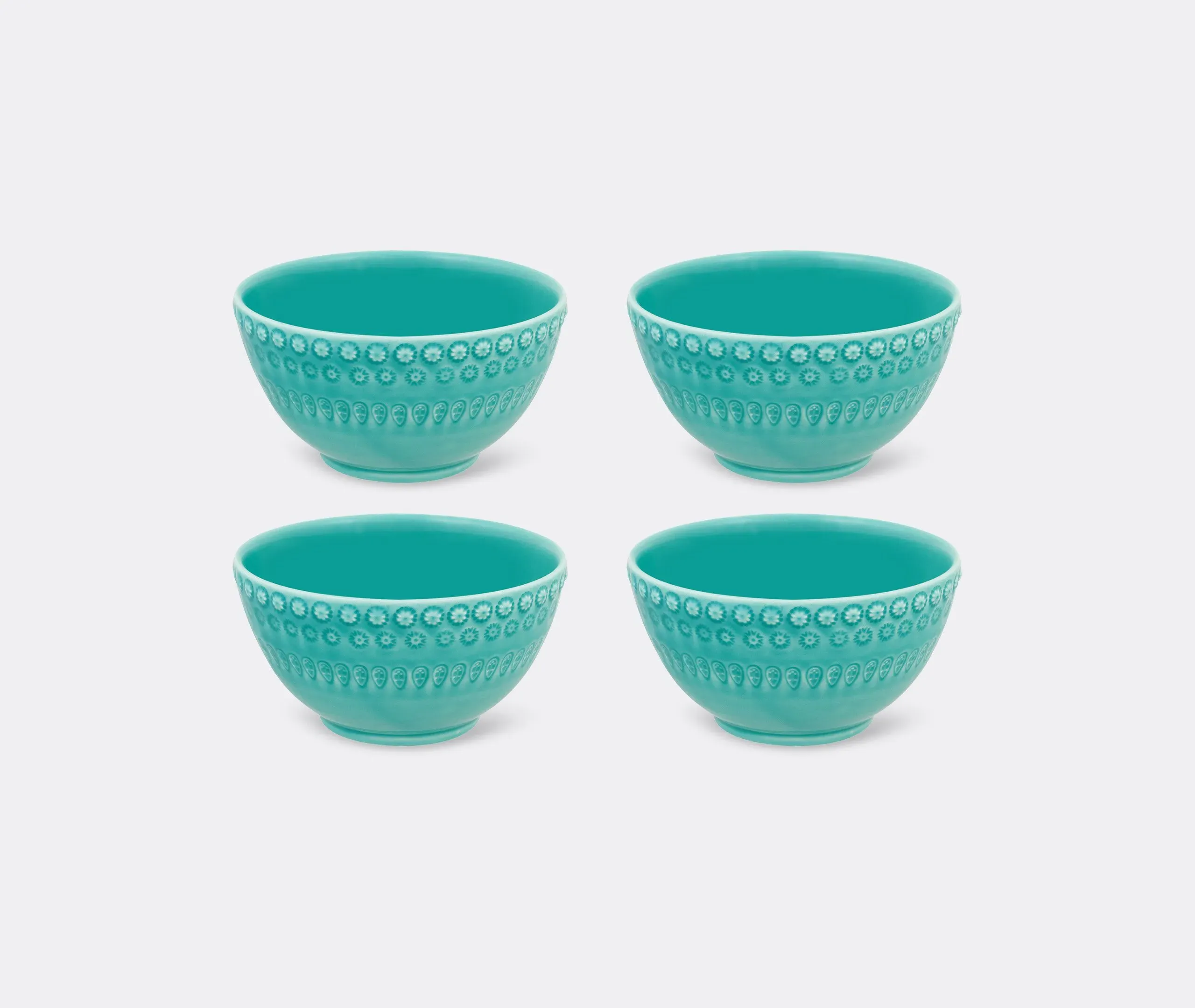 4-Piece Bowl Set - Turquoise, Earthenware