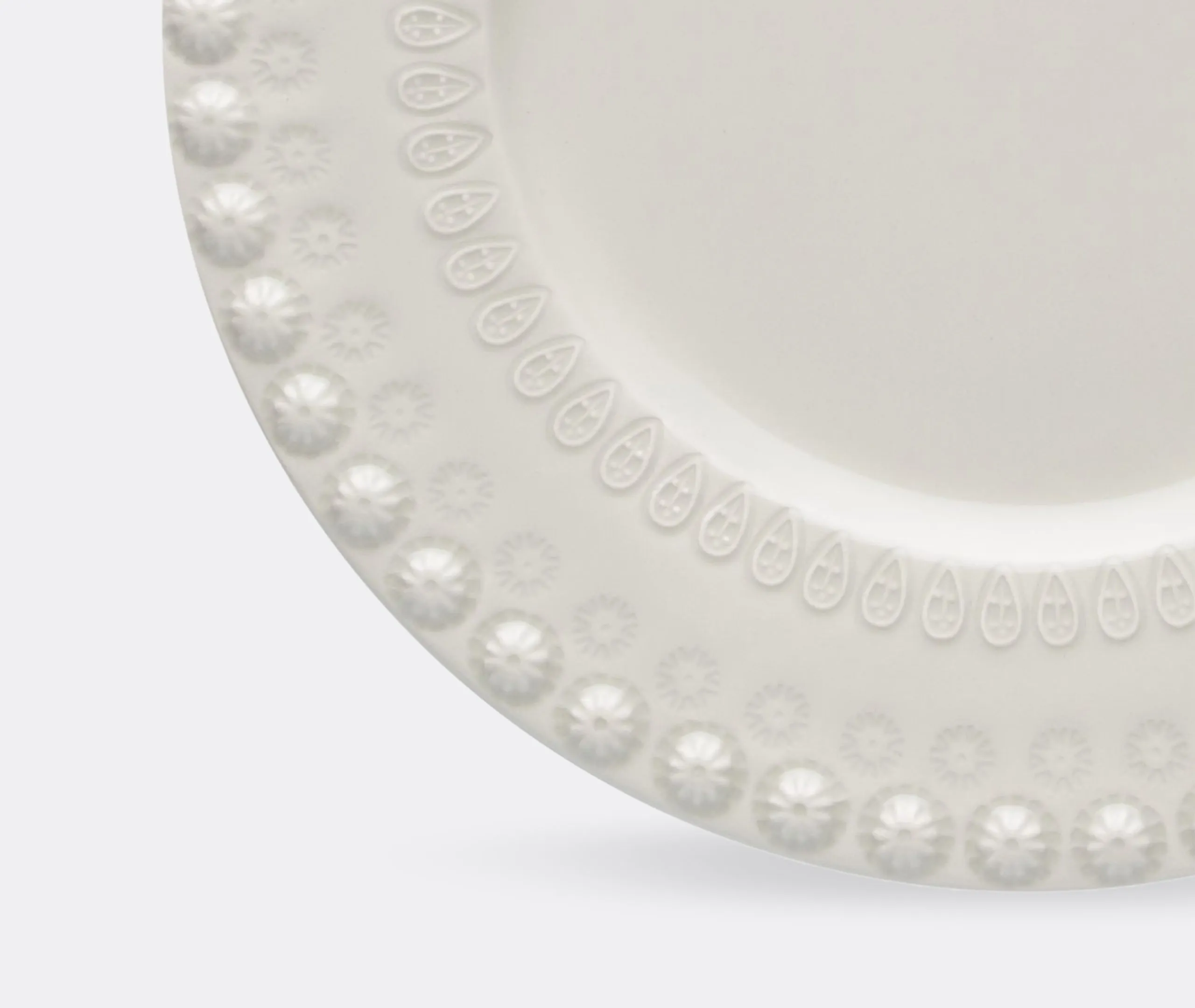 4-Piece Dessert Plate Set - Ivory, Earthenware