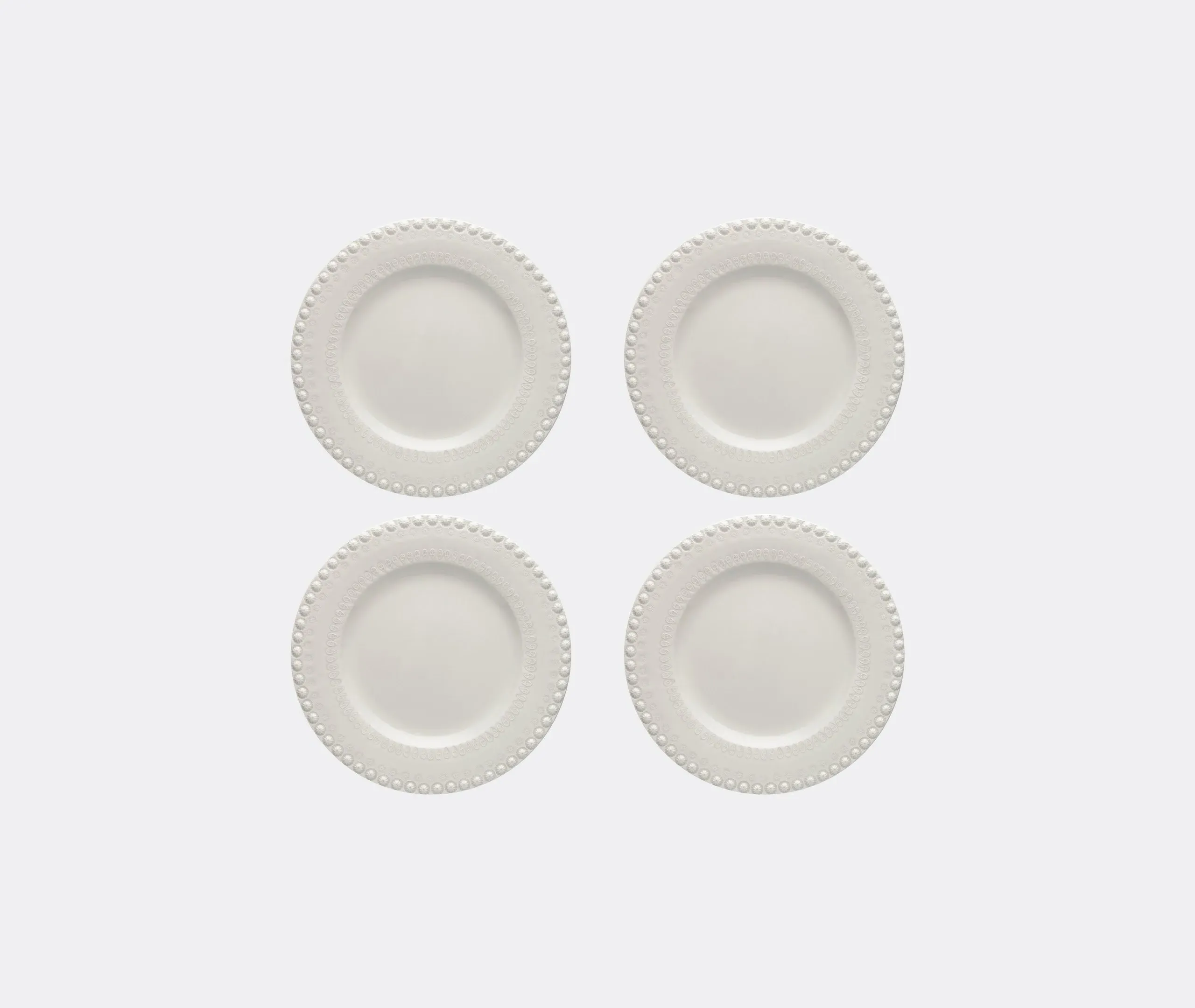 4-Piece Dinner Plate Set - Ivory, Earthenware