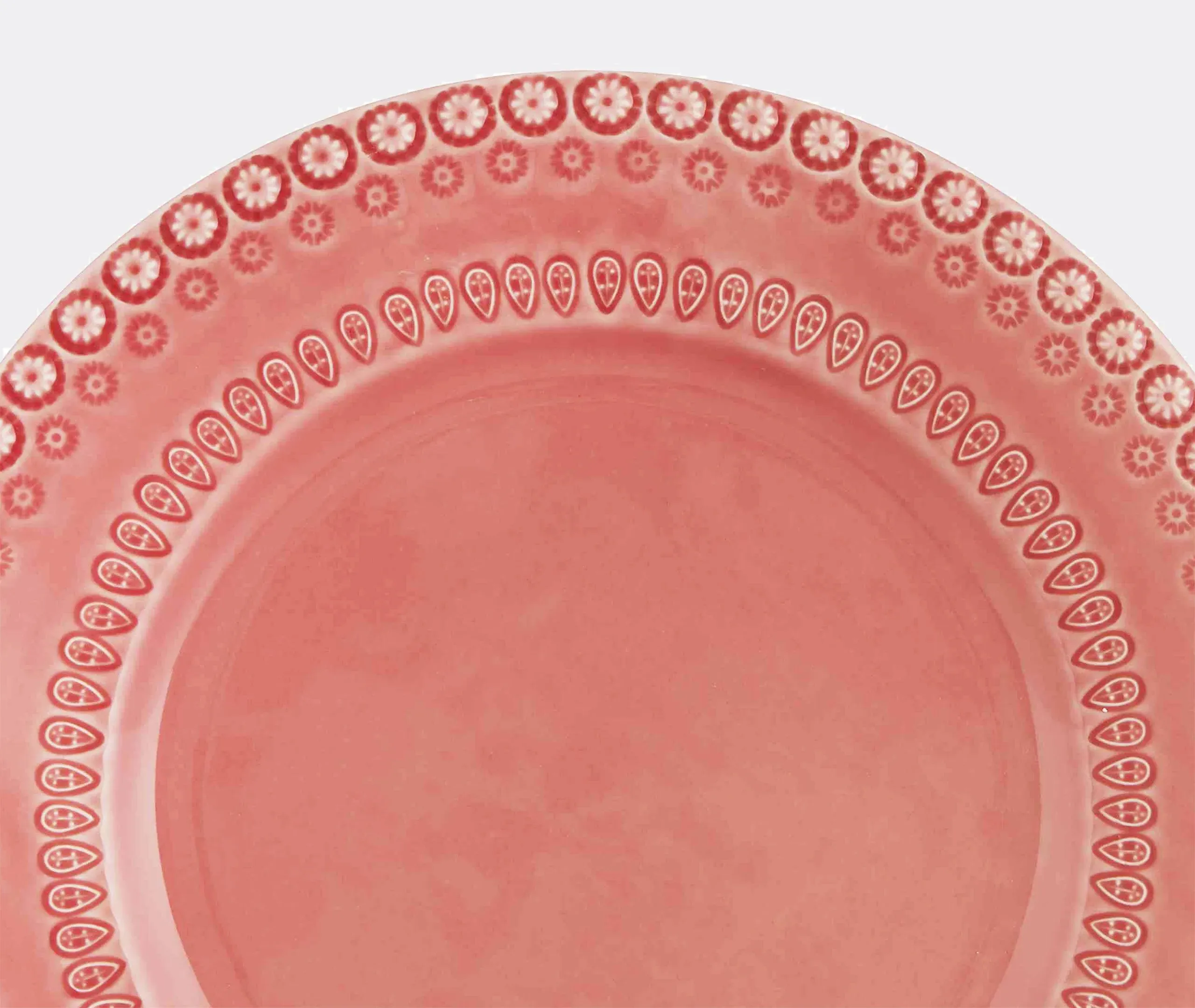 4-Piece Dinner Plate Set - Pink, Earthenware