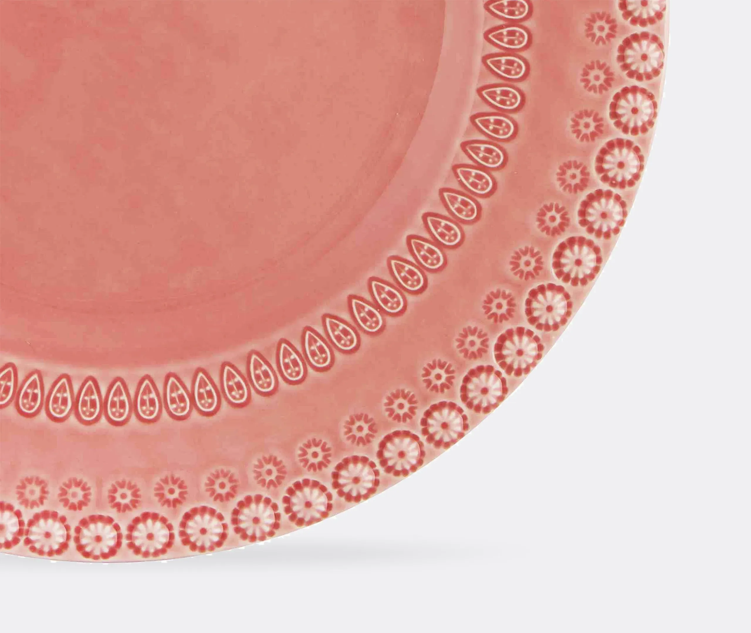 4-Piece Dinner Plate Set - Pink, Earthenware