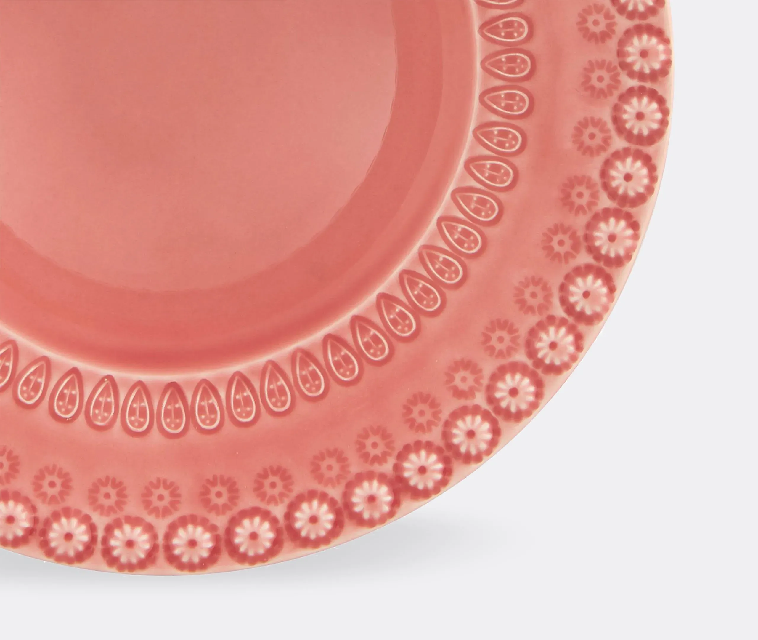 4-Piece Soup Plate Set - Pink, Earthenware