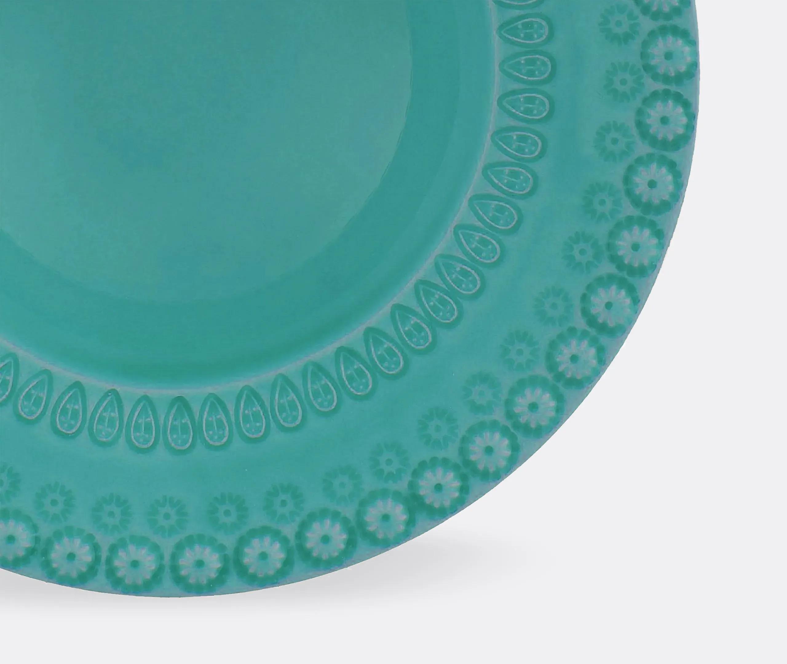 4-Piece Soup Plate Set - Turquoise, Earthenware