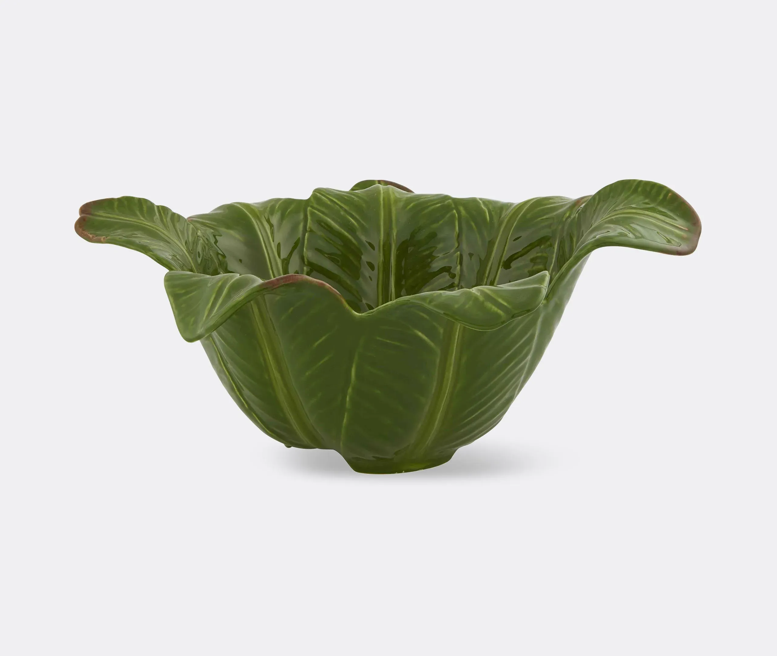 Banana Madeira Salad Bowl - Green, Ceramic