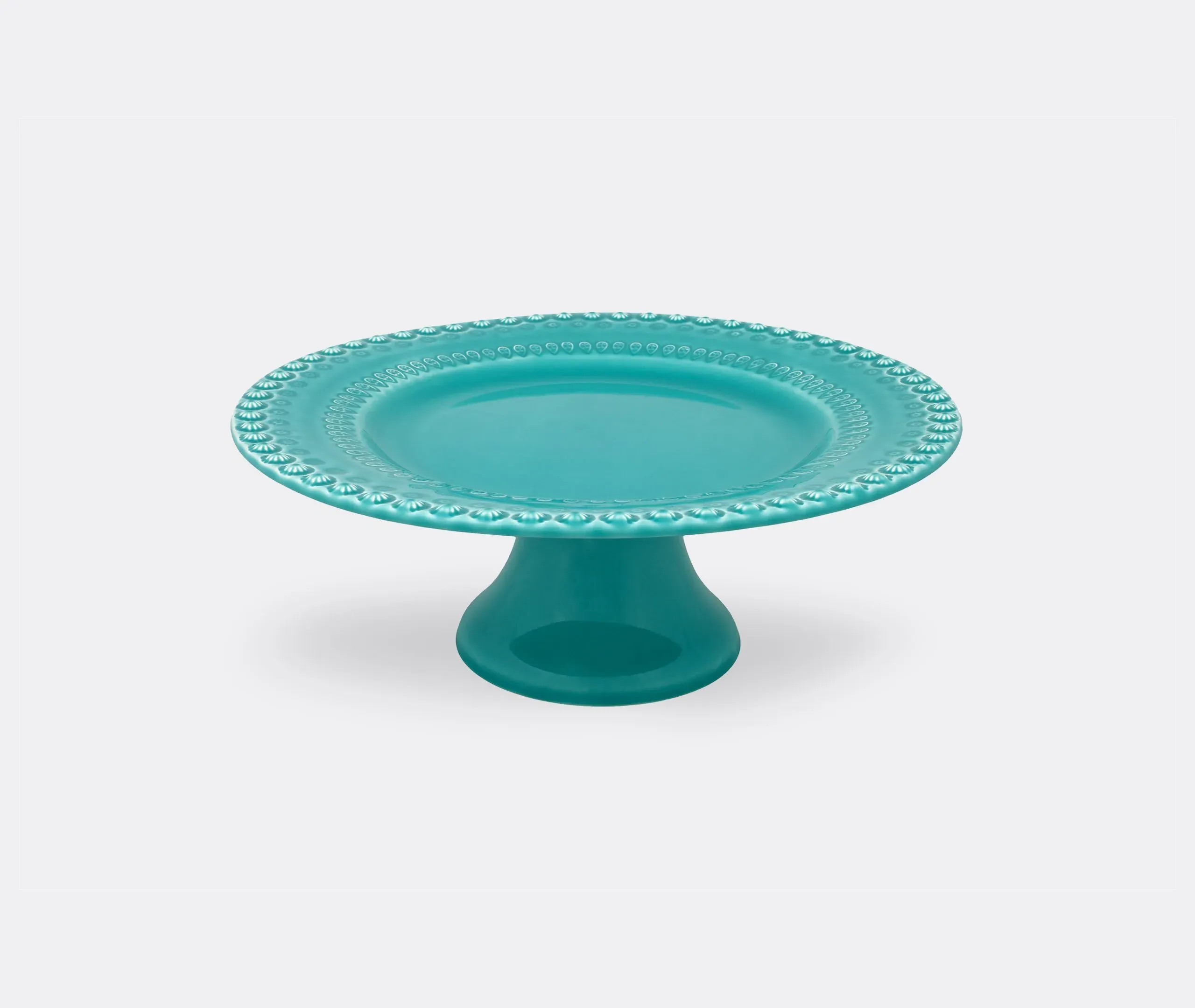 Cake Stand with Surface Decoration - Turquoise image