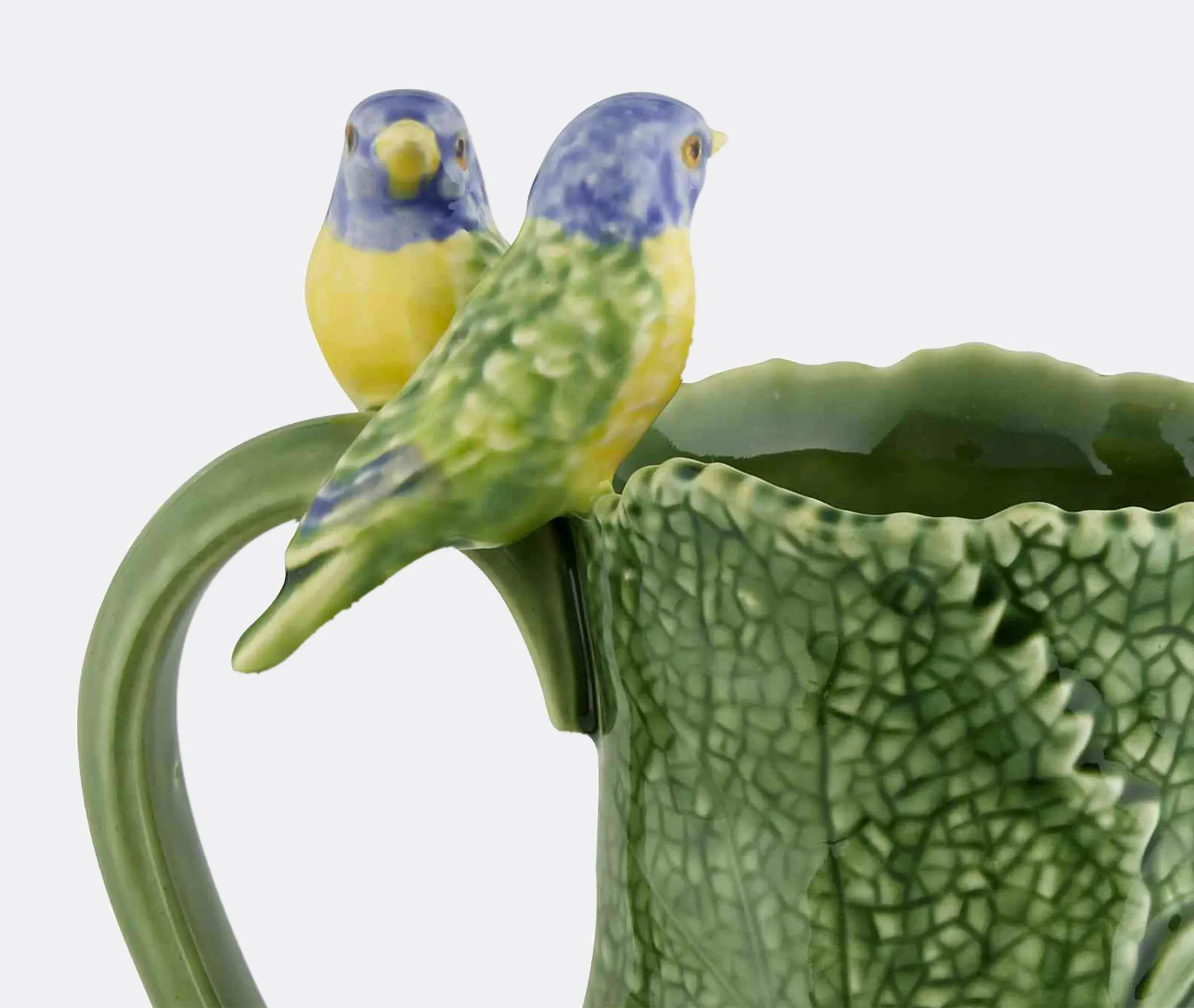 Ceramic Pitcher with Bird Design - Multicolour