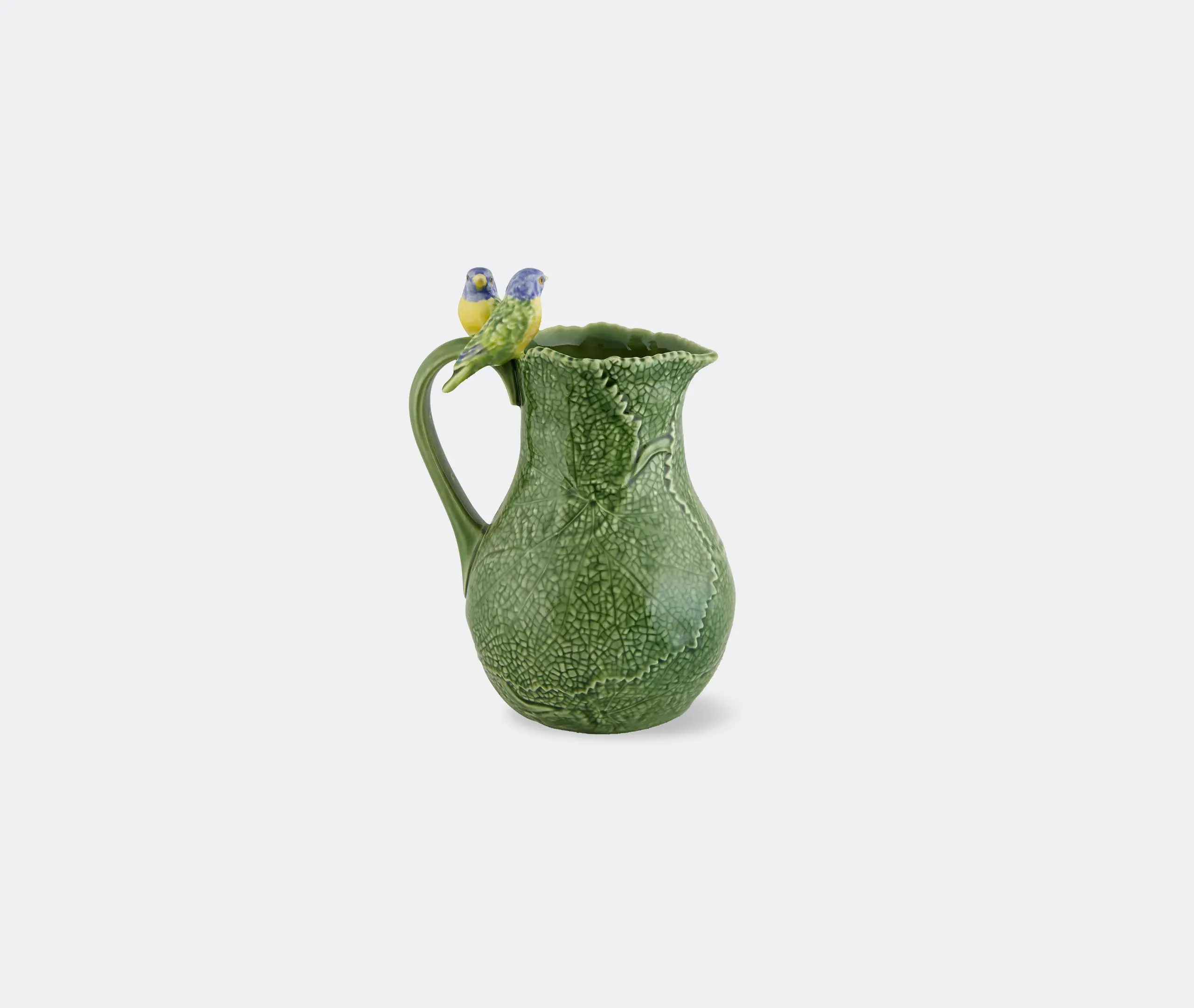 Ceramic Pitcher with Bird Design - Multicolour