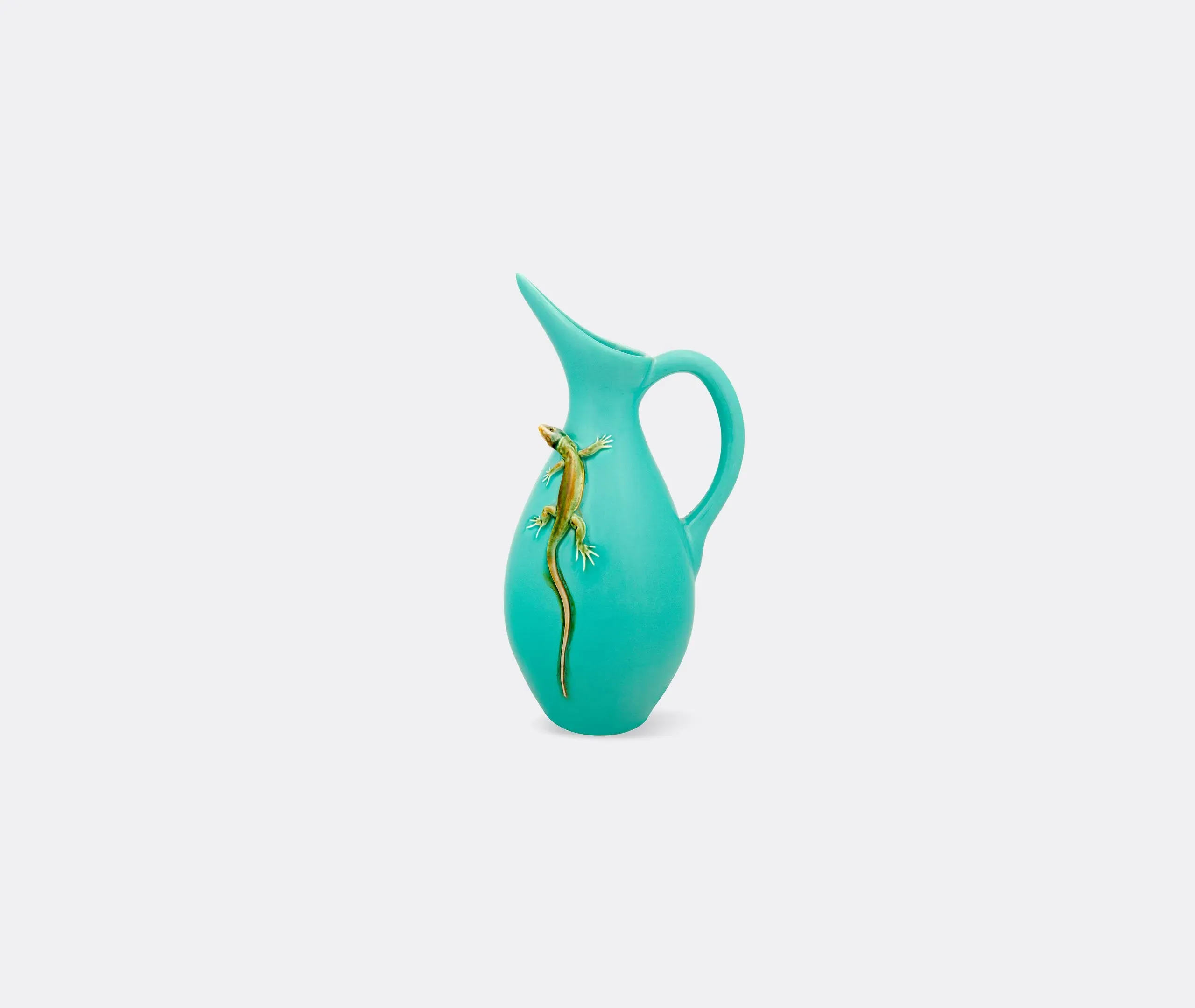 Ceramic Vase with Lizard Detail - Multicolour